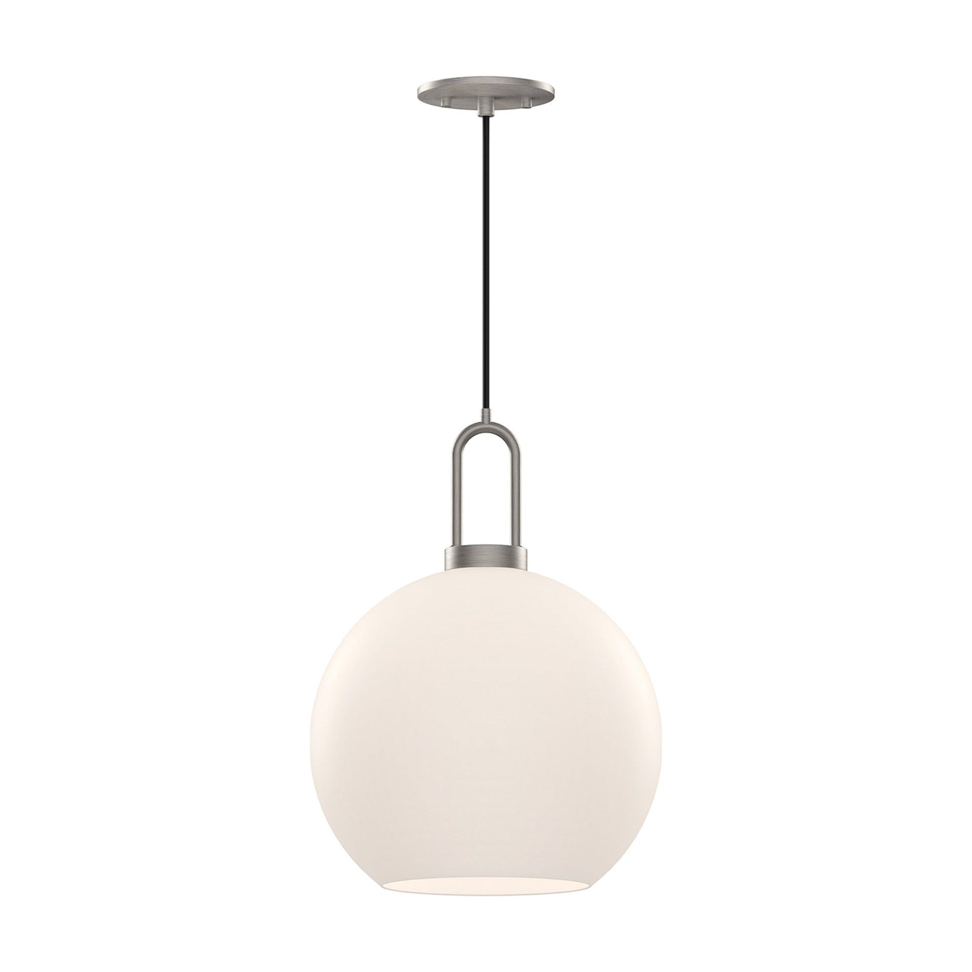 Soji Mini Globe Pendant Light in Brushed Nickel with Glass Detail