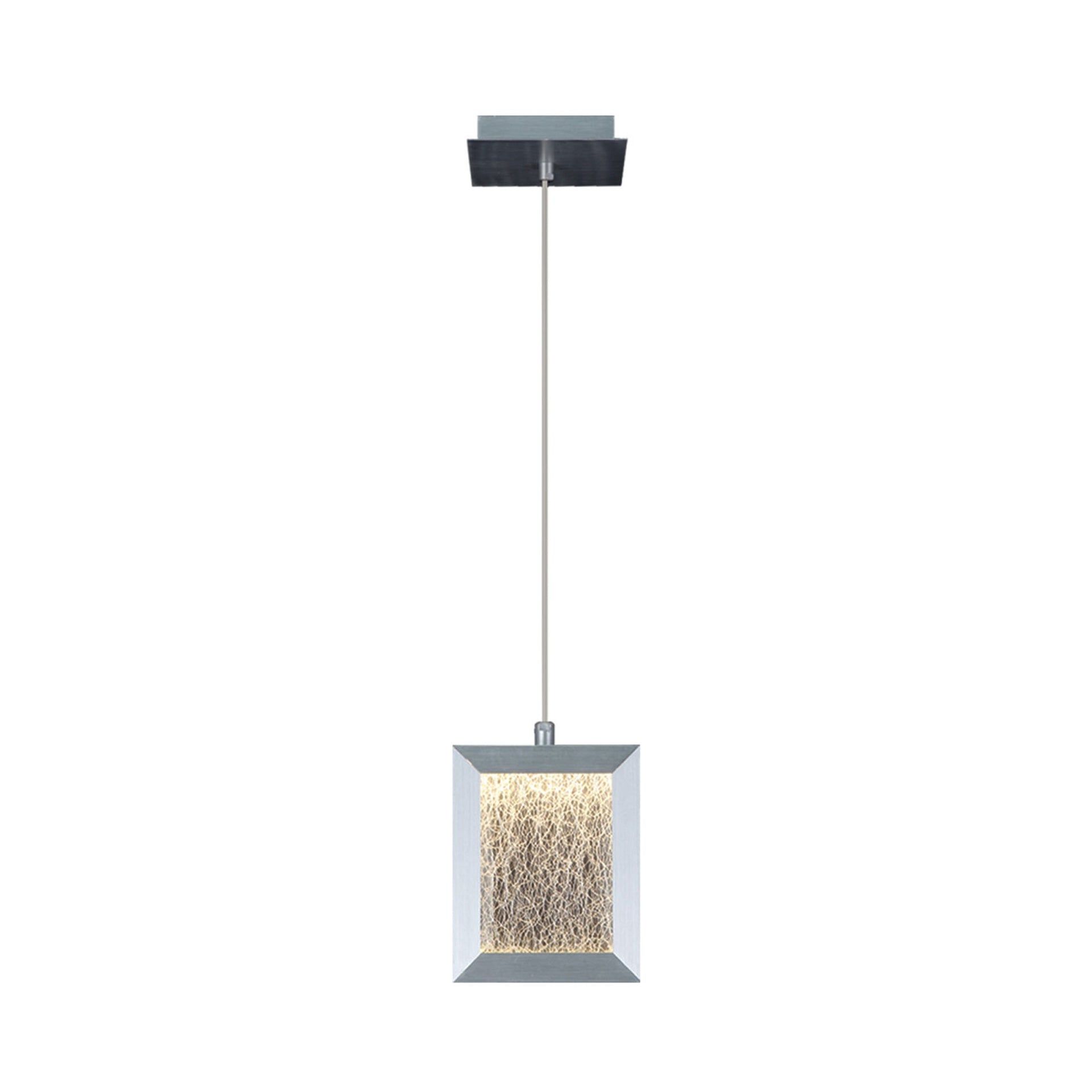 Brentwood 8" Brushed Aluminum LED Pendant Light
