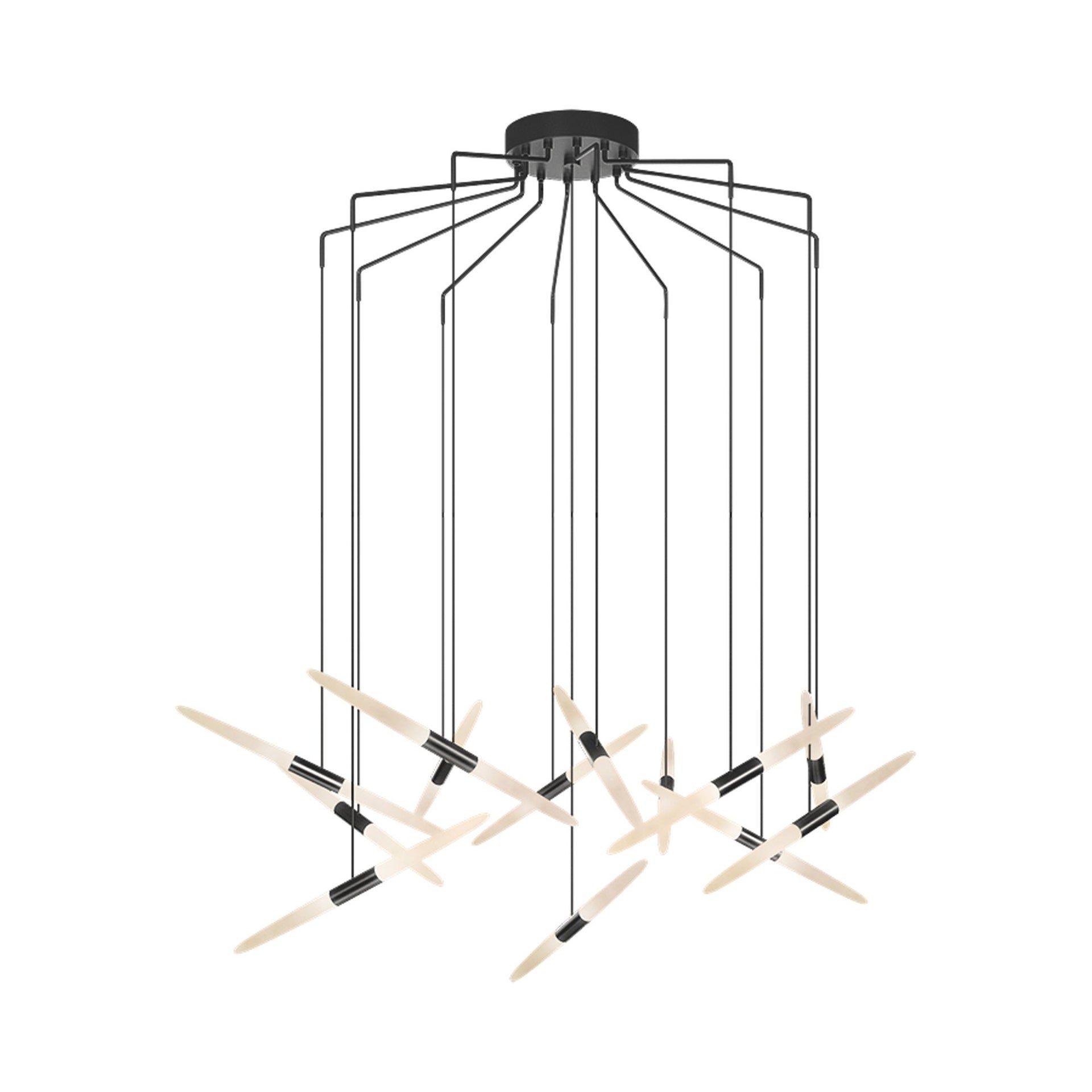 Satin Black 27.25" Aluminum LED Indoor/Outdoor Pendant Light
