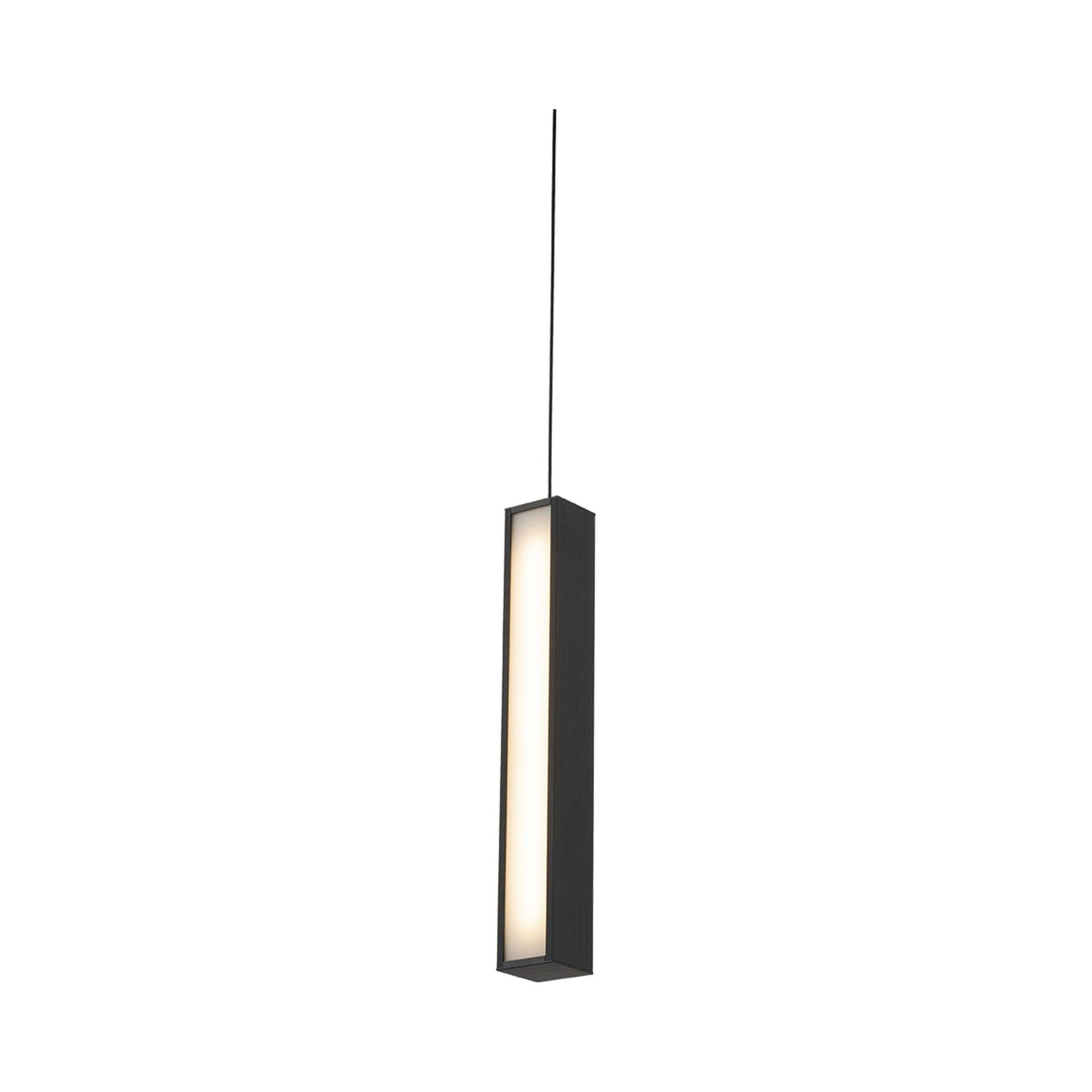 Chaos Black Aluminum LED Mini Pendant Light with White Diffuser