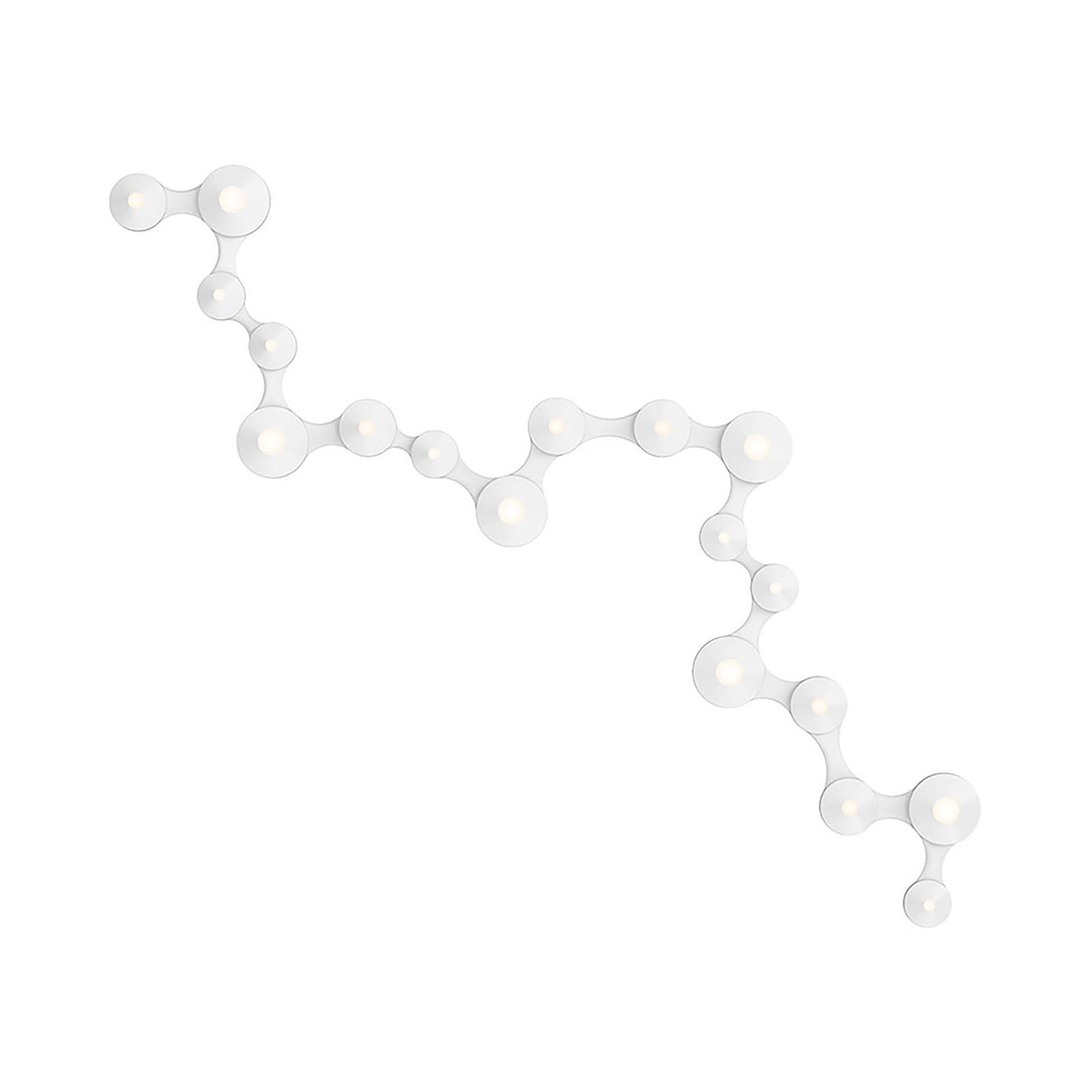 Satin White Coral-Inspired Modular LED Flushmount Light
