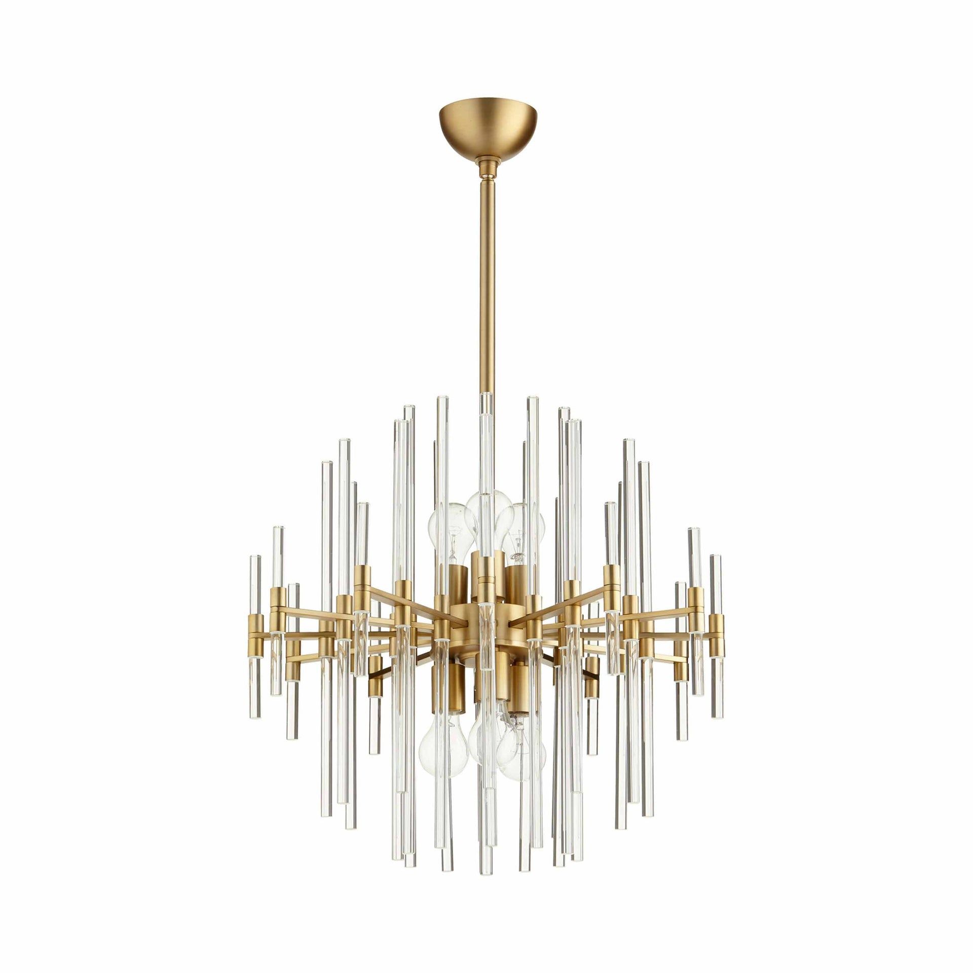 Aged Brass Quebec 22.75" Contemporary Pendant Light