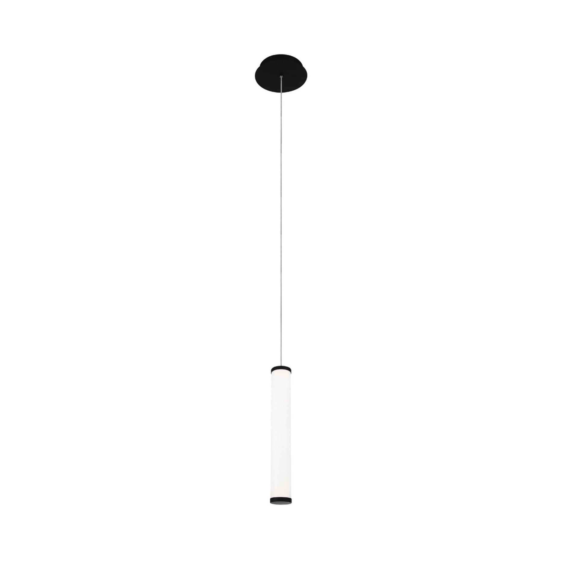 Black and Aged Brass LED Glass Pendant Light