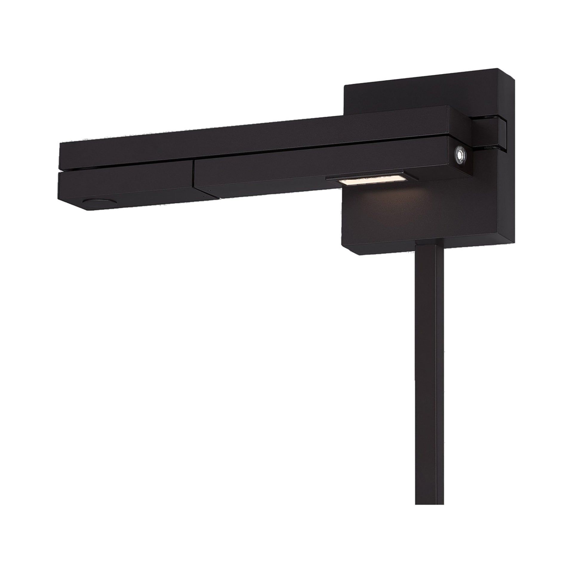 Black LED Outdoor Swing Arm Wall Light with Dimmable Feature