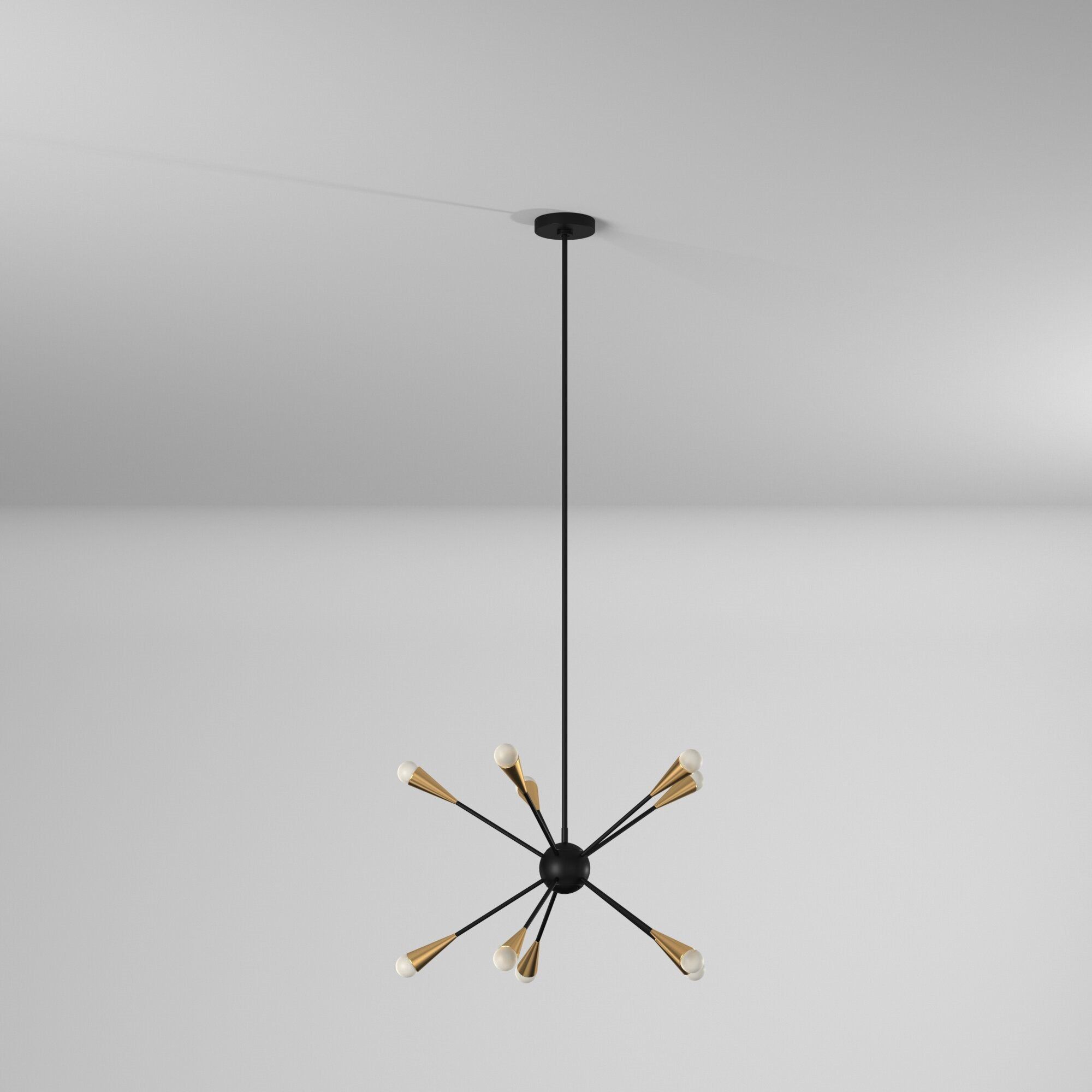 Ellen DeGeneres Inspired Burnished Brass Sputnik Chandelier