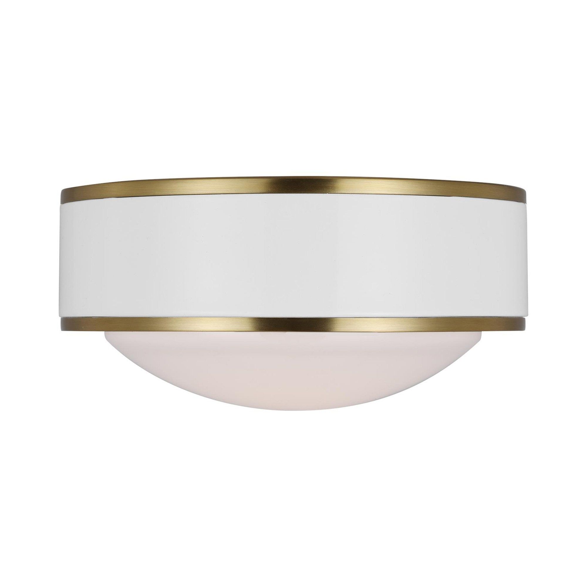 Monroe Polished Nickel LED Drum Flush Mount for Indoor/Outdoor