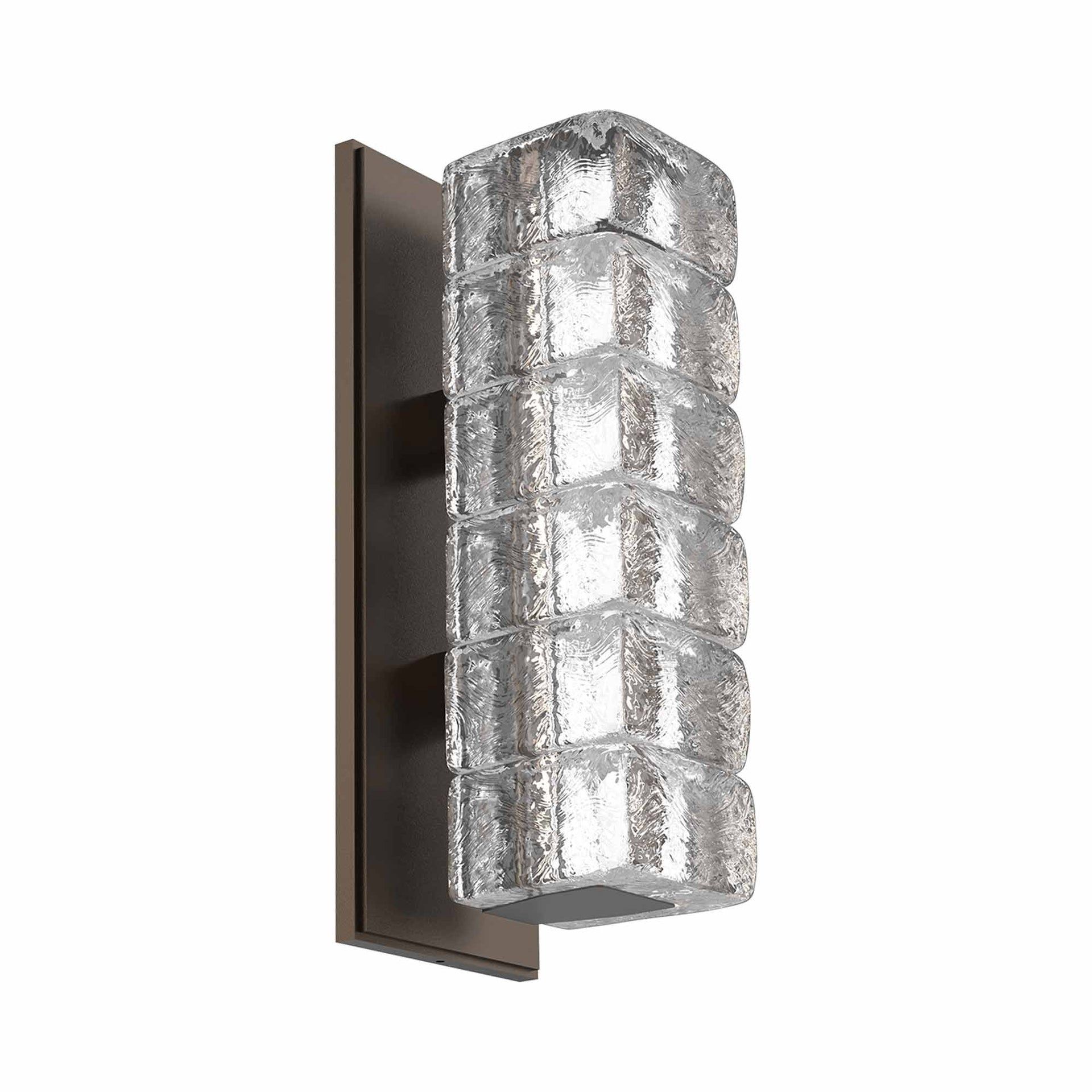 Asscher Bronze Wall Sconce with Clear Glass Diffusers