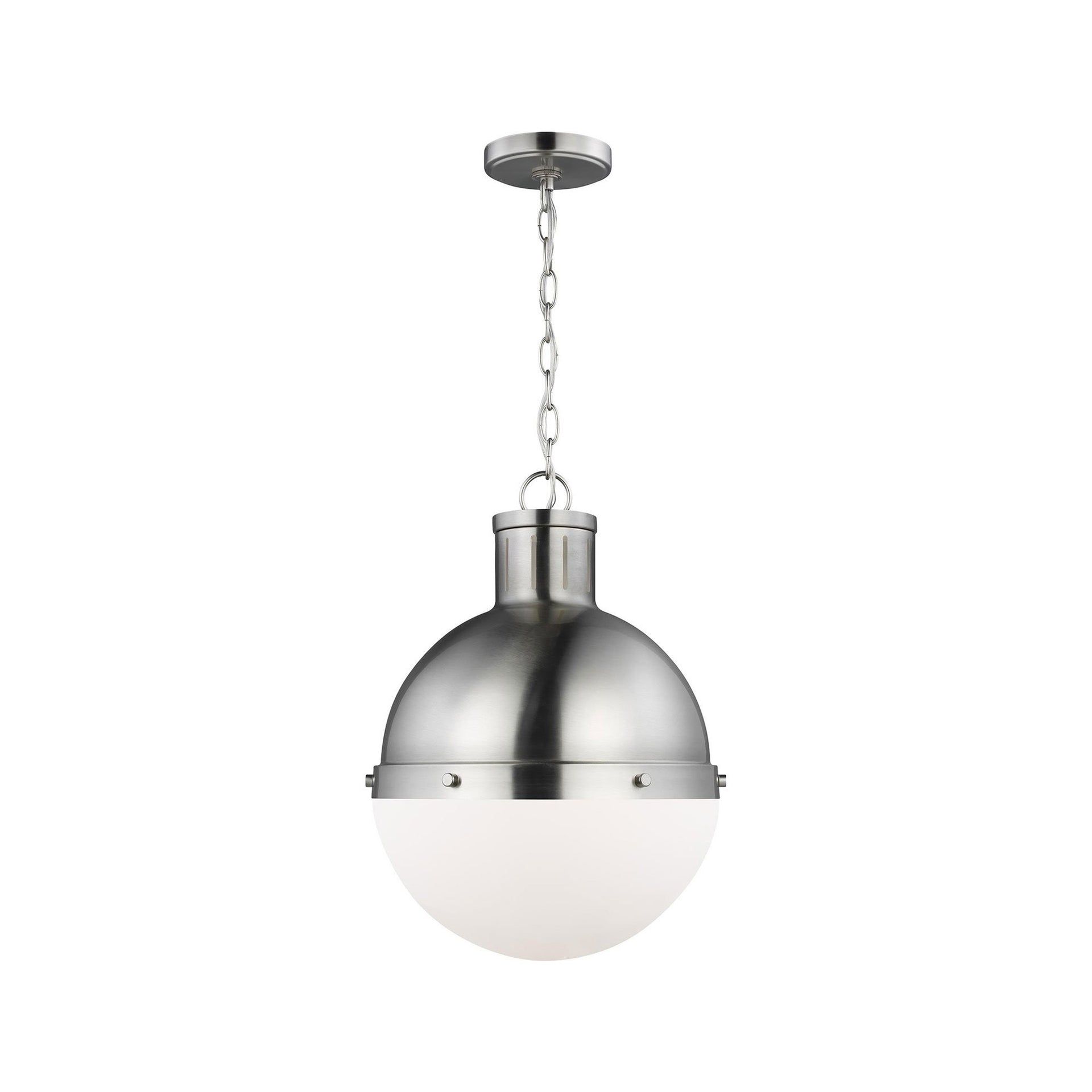 Brushed Nickel 18" Indoor/Outdoor LED Pendant Light