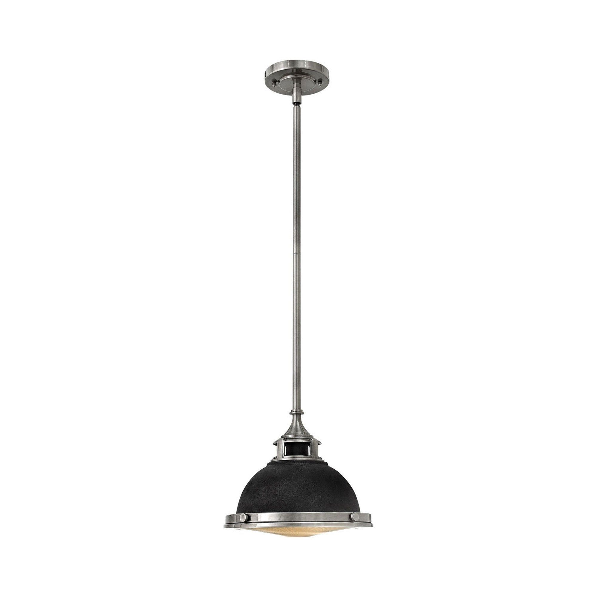 Buckeye Bronze and Brass Medium Glass Pendant Light