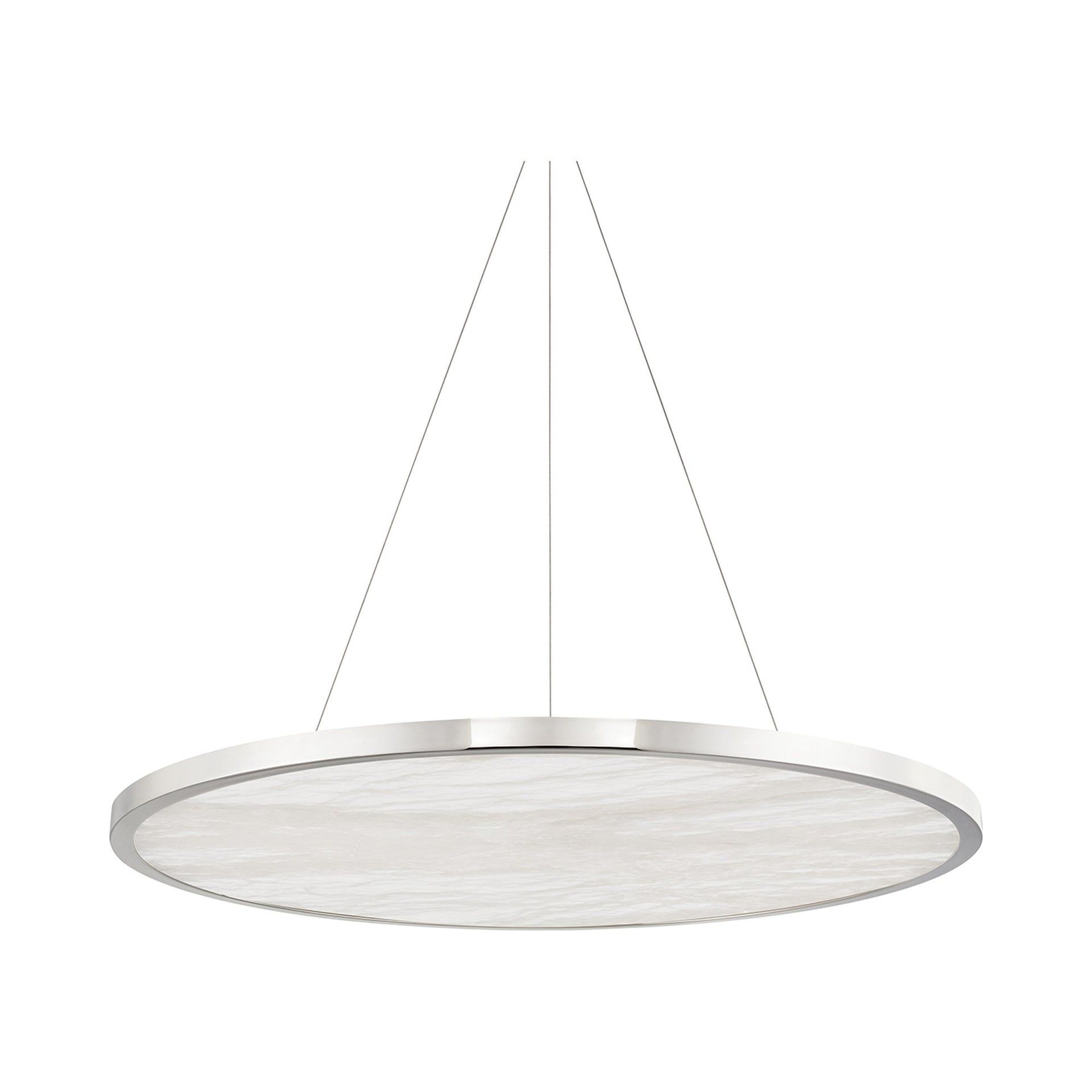 Eastport 36" Polished Nickel LED Glass Pendant