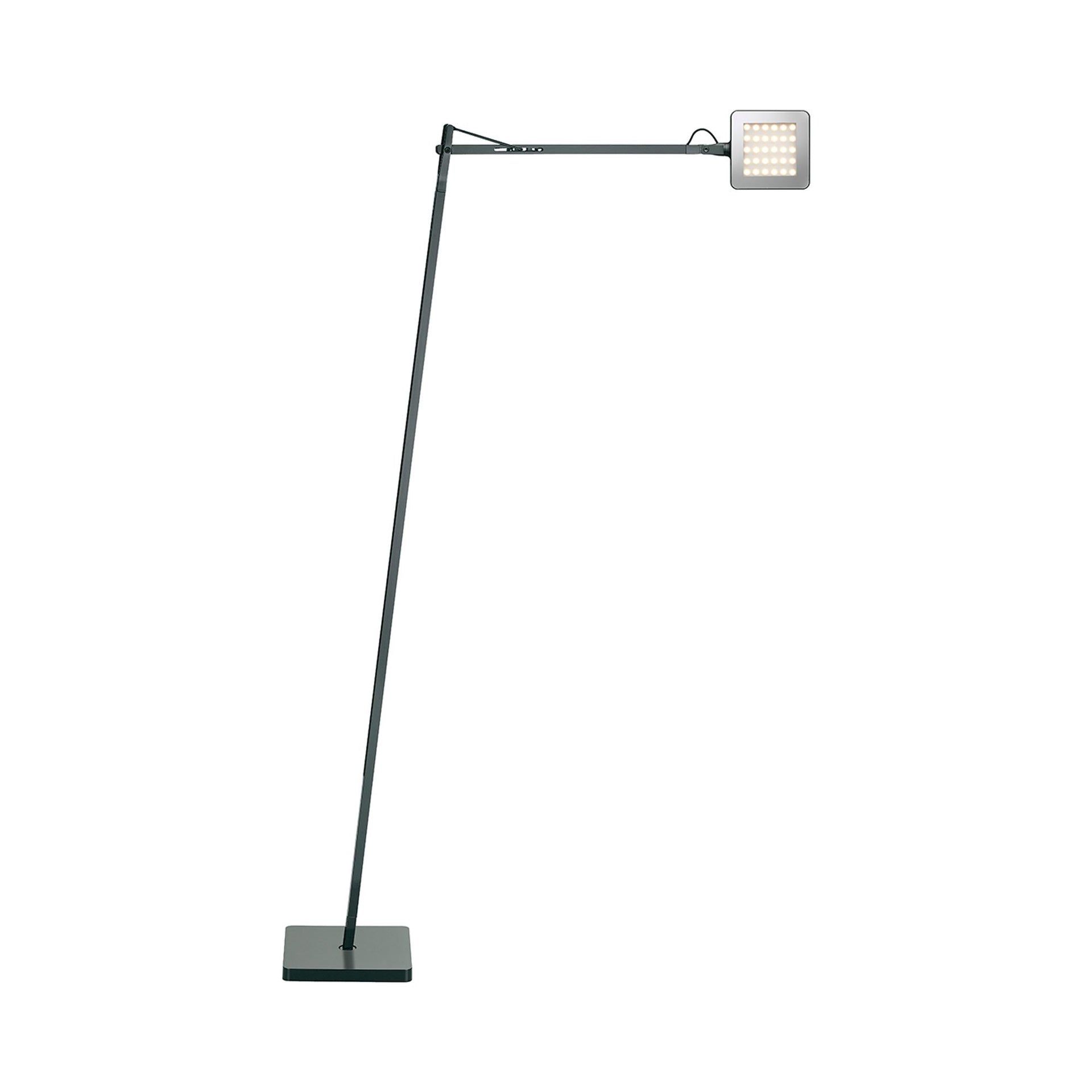 Anthracite LED Adjustable Task Floor Lamp with Touch Dimmer