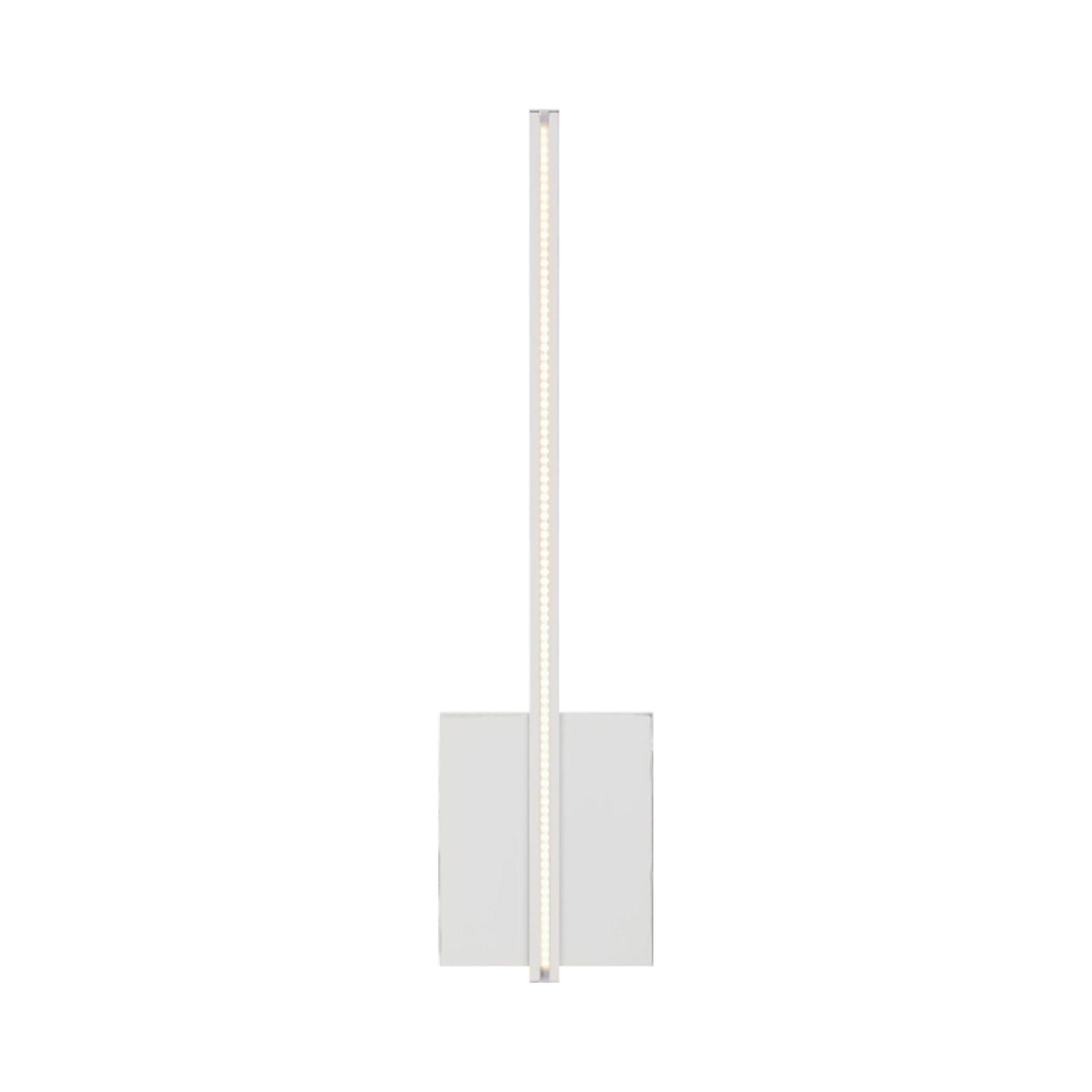 Kenway Chrome Slim Vertical LED Wall Sconce with Acrylic Shade