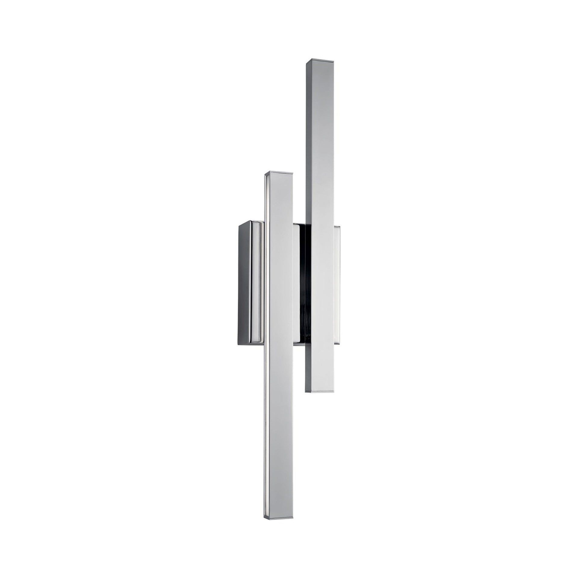 Chrome Finish Etched Acrylic Dimmable LED Wall Sconce