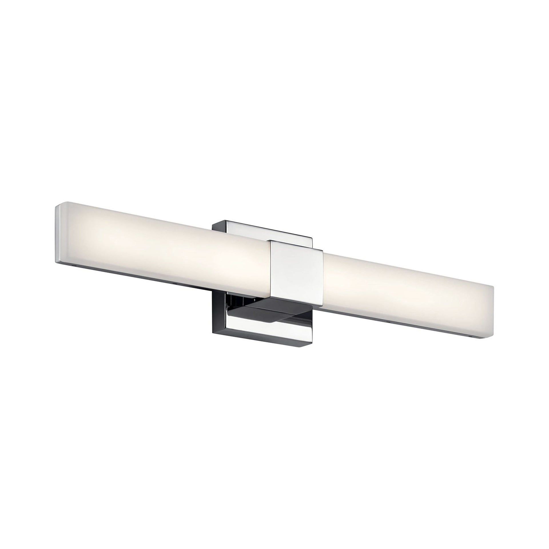 Elan 24-Inch Chrome LED Vanity Light with White Acrylic Shade