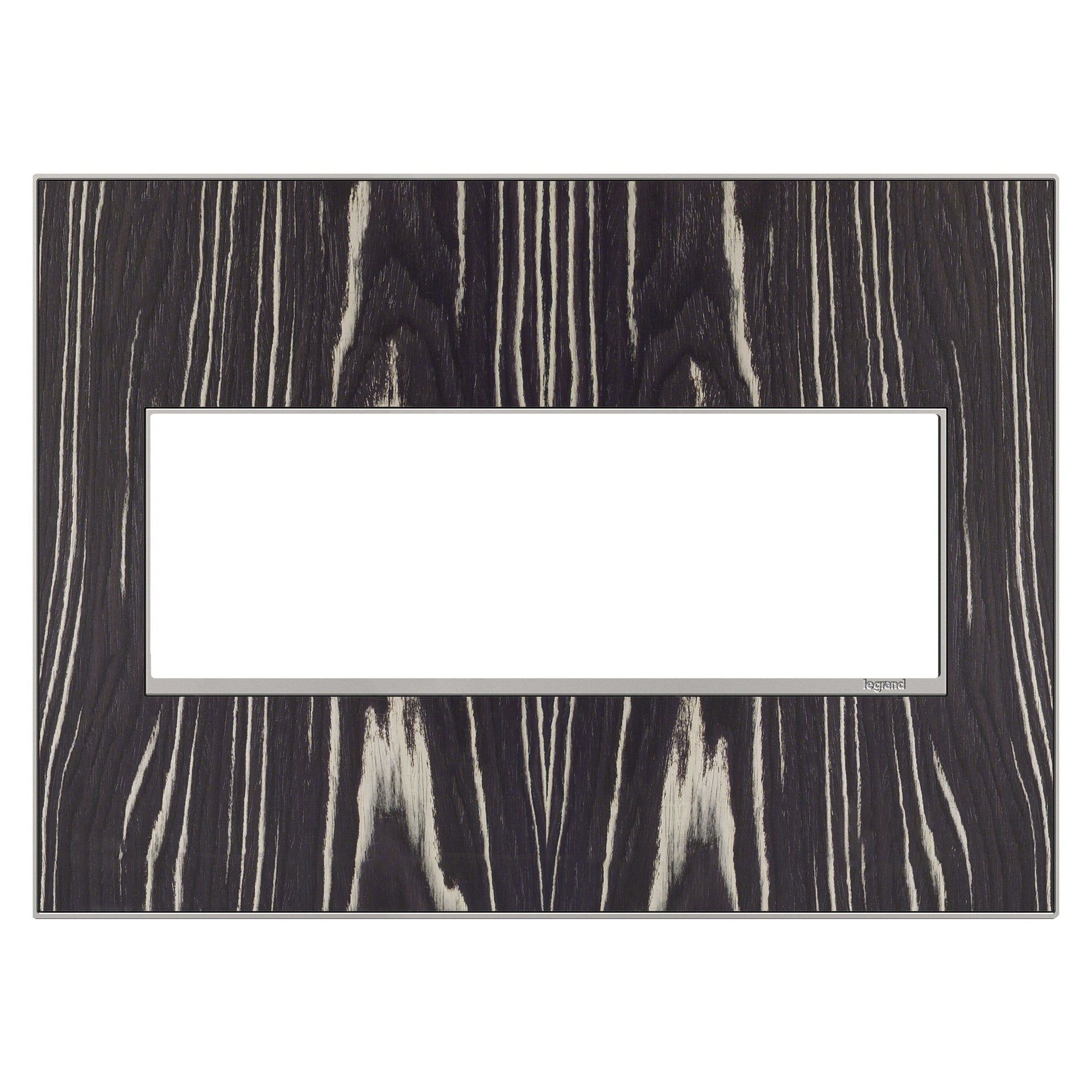 Macassar 3-Gang Modern Wood Wall Plate