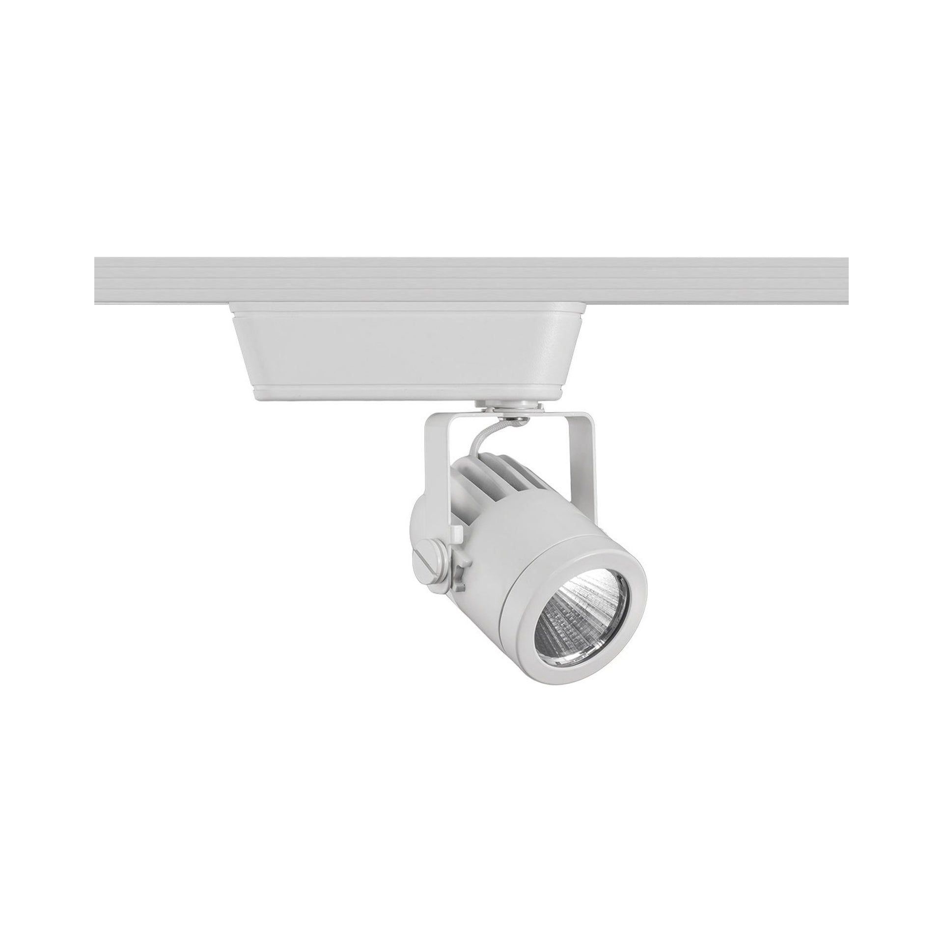 Compact White Aluminum LED Track Head Light