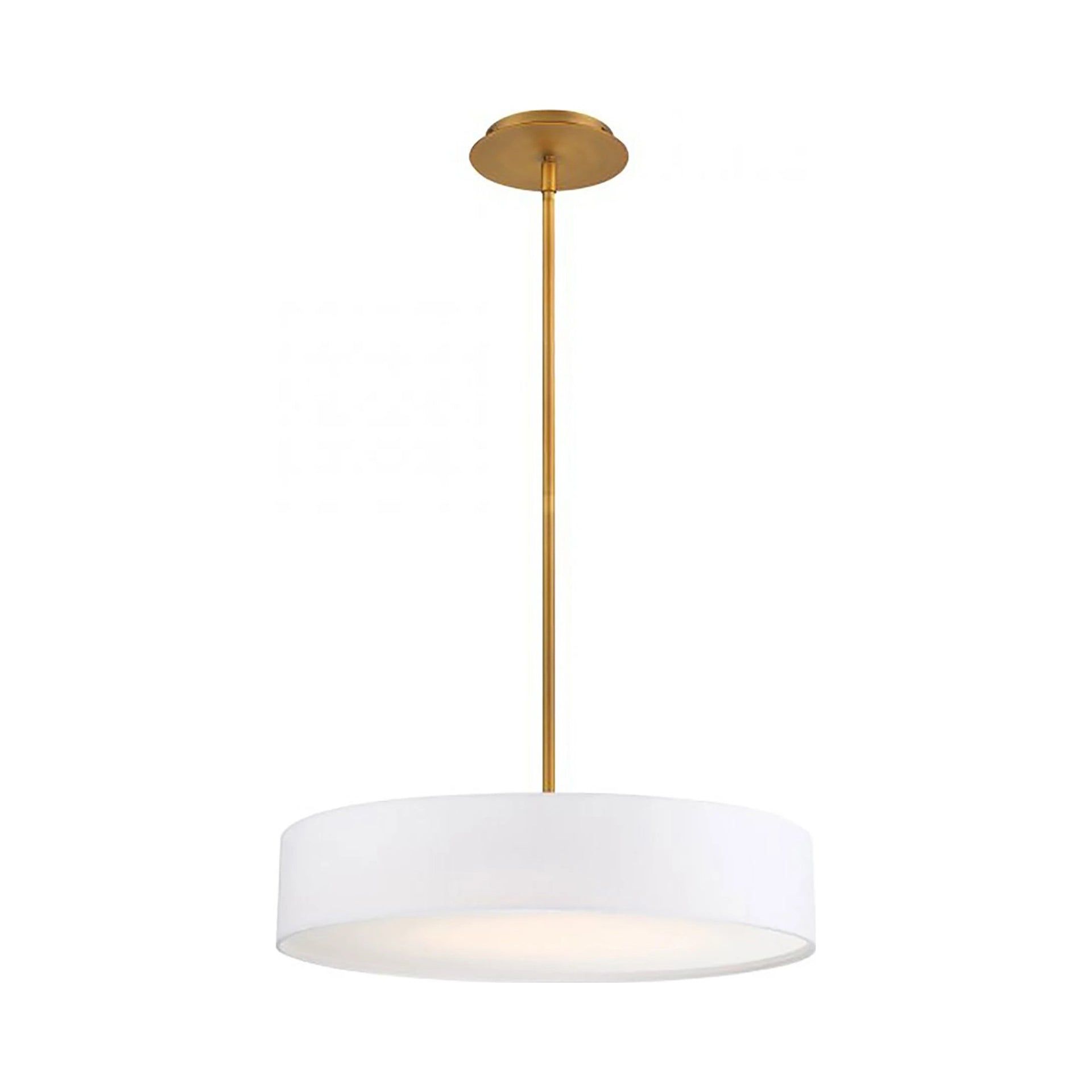 Aged Brass Manhattan Drum LED Pendant, Energy Star Certified