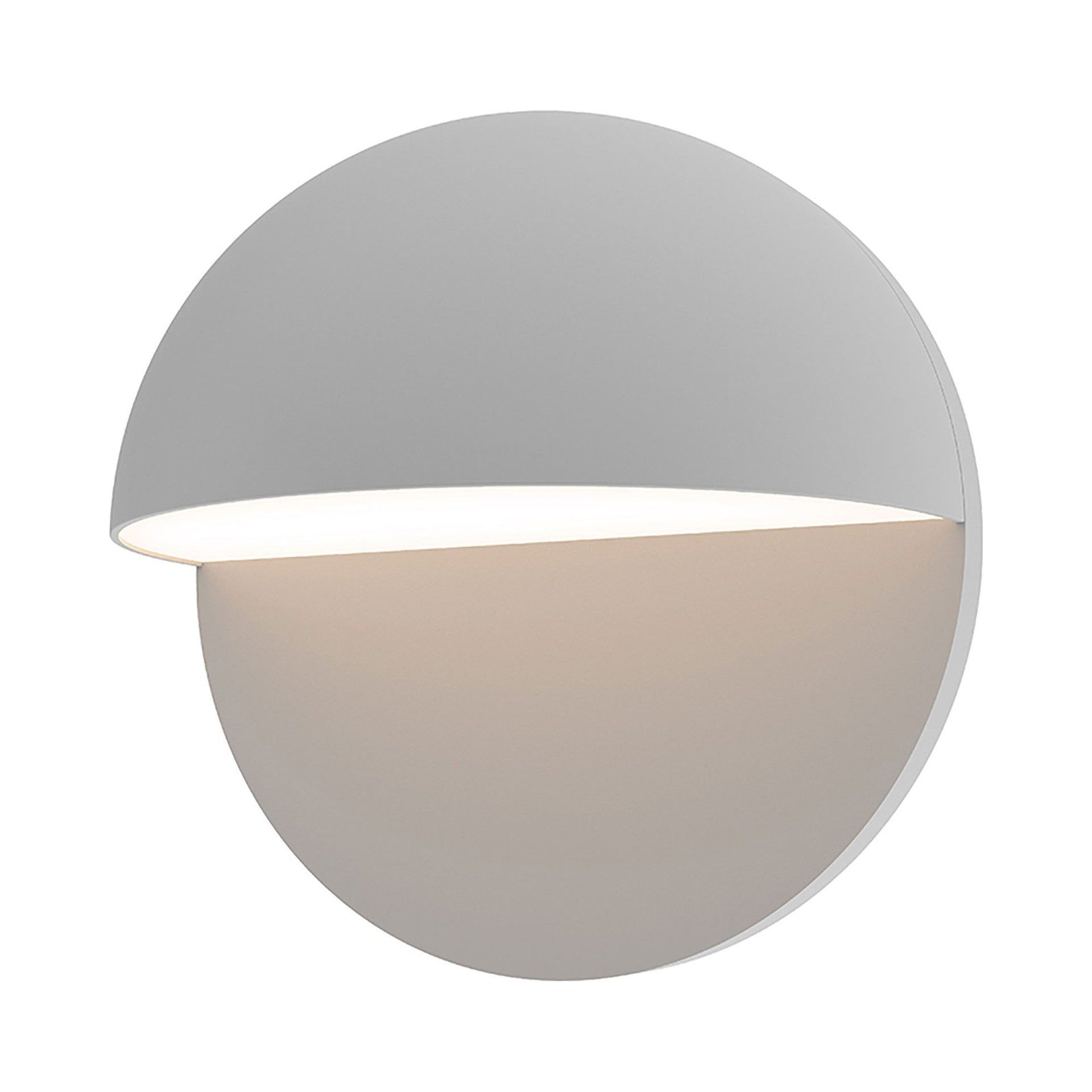 Mezza Cupola Textured Gray Dimmable LED Wall Sconce
