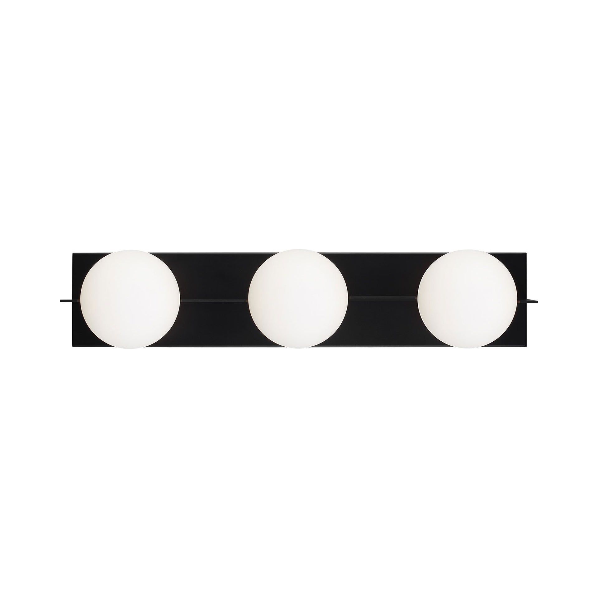 Orbel Matte Black Dimmable LED Vanity Light with Frosted Glass