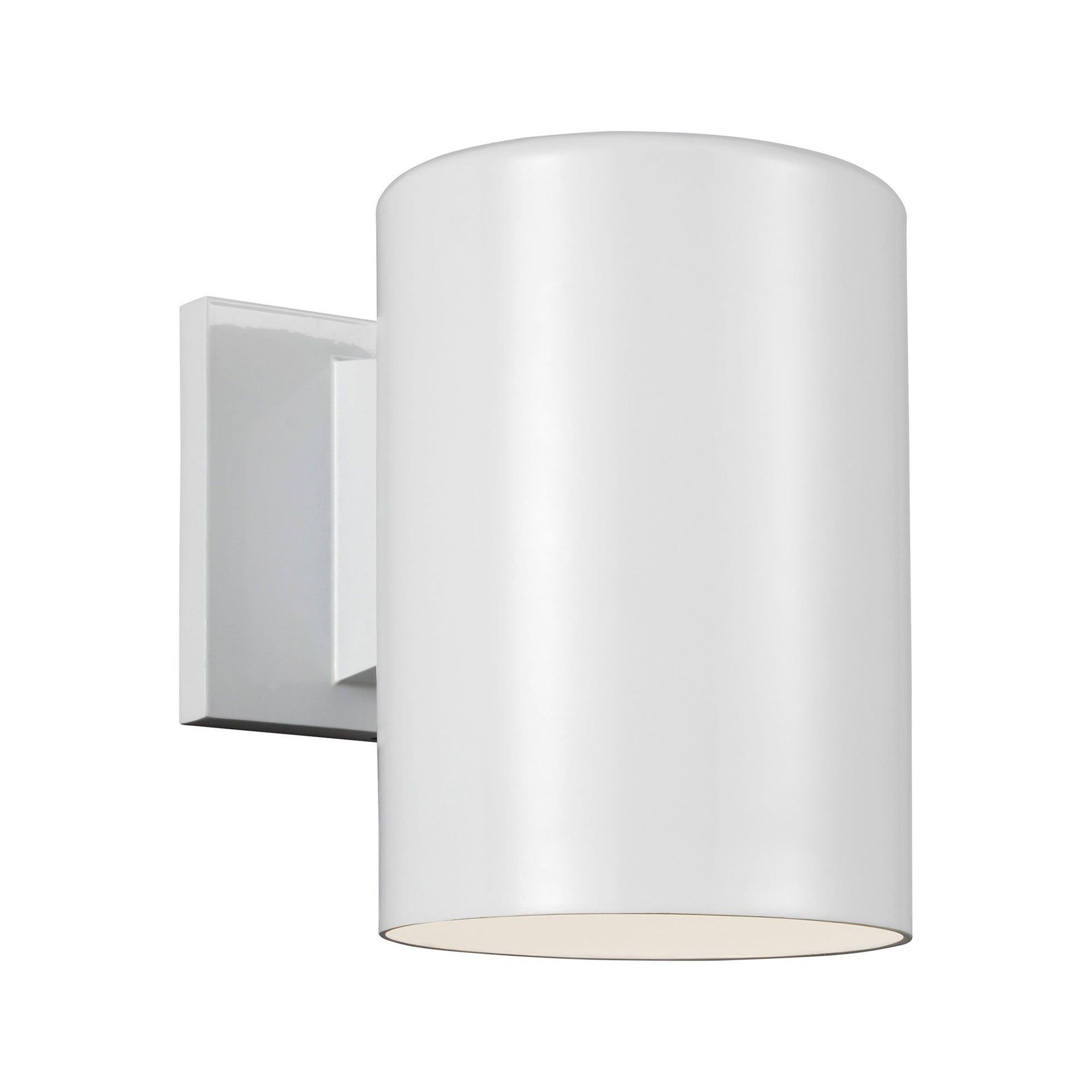 Sleek White Aluminum 7.25" Outdoor Wall Lantern