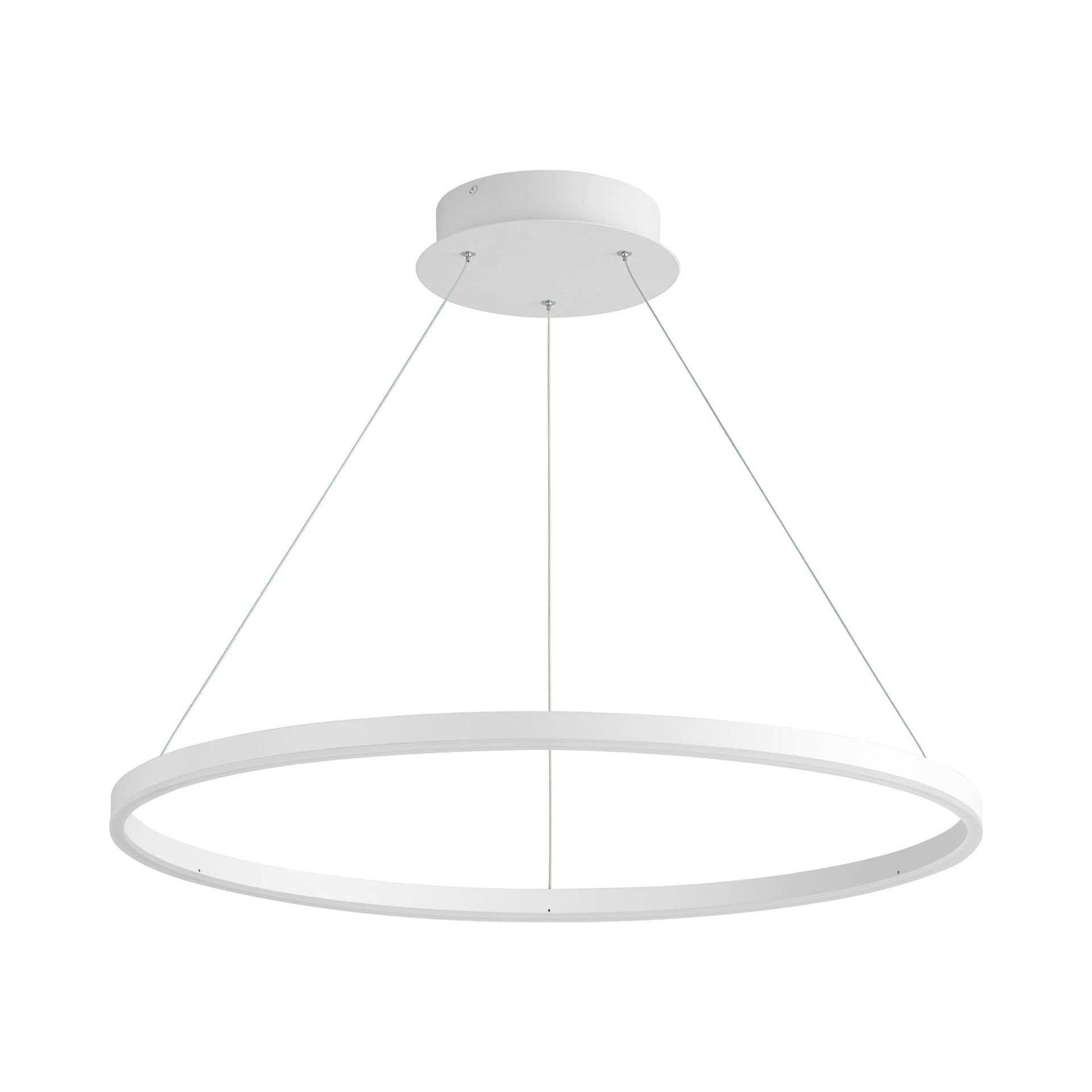 Circulo 31.5" White Aluminum LED Pendant Light