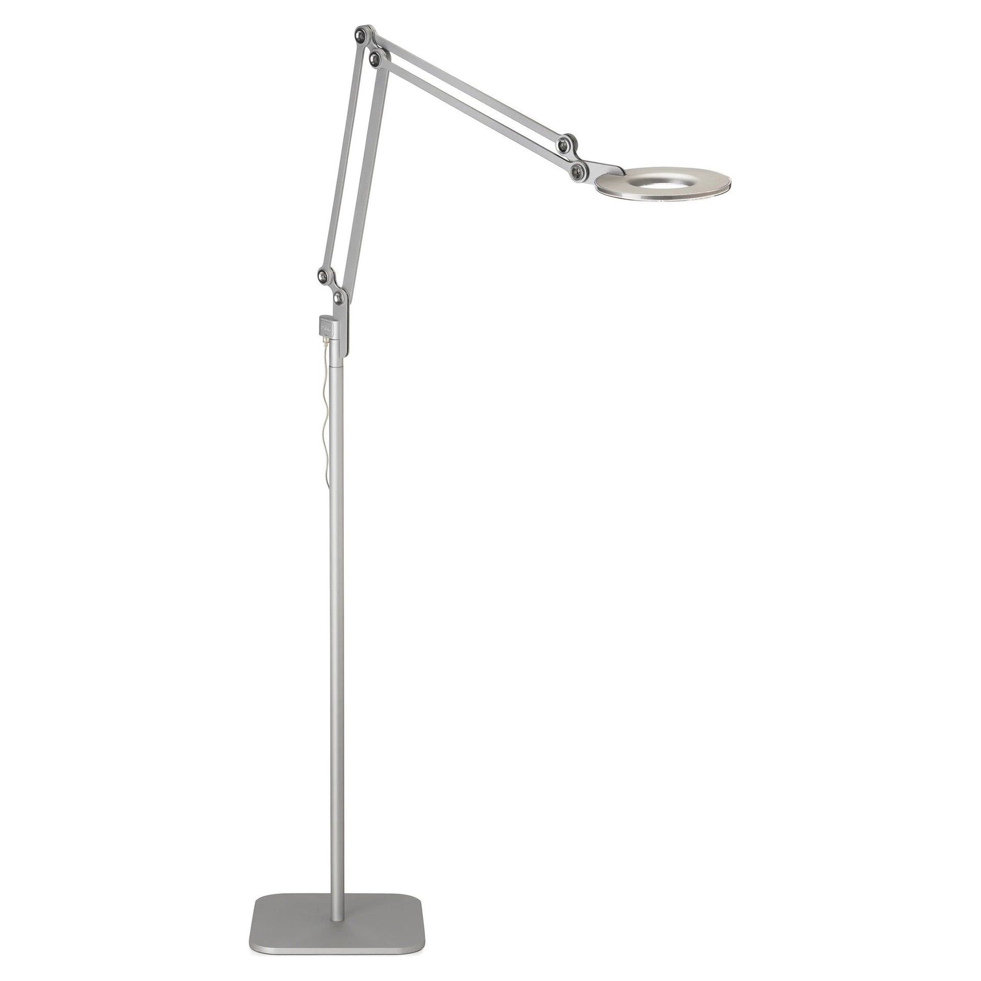 Small Adjustable White Metal LED Floor Lamp