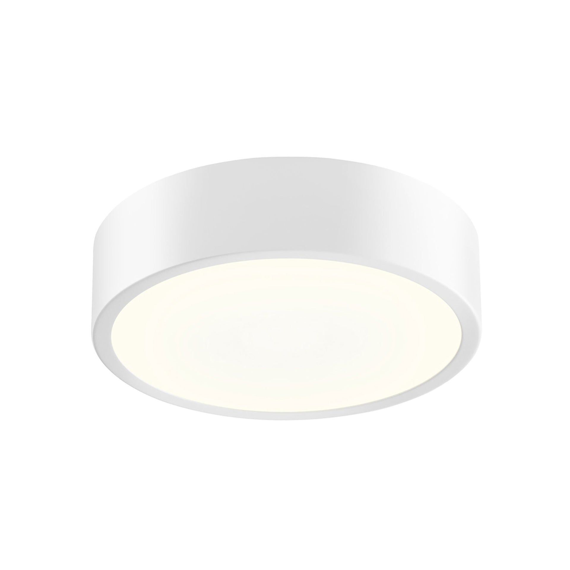 Pi Textured White 10" LED Glass Surface Mount Light