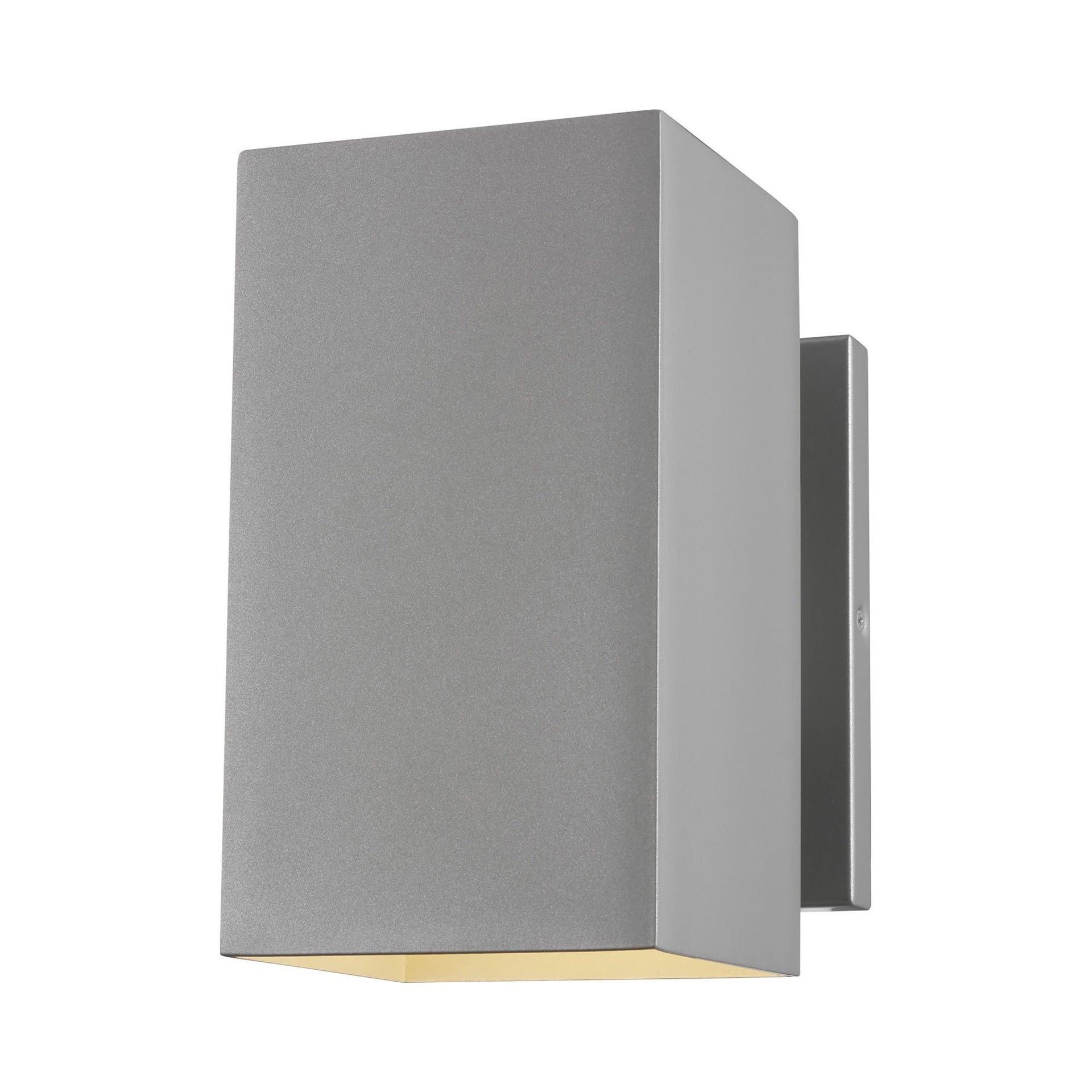 Elegant Brushed Nickel LED Outdoor Wall Lantern, Dimmable