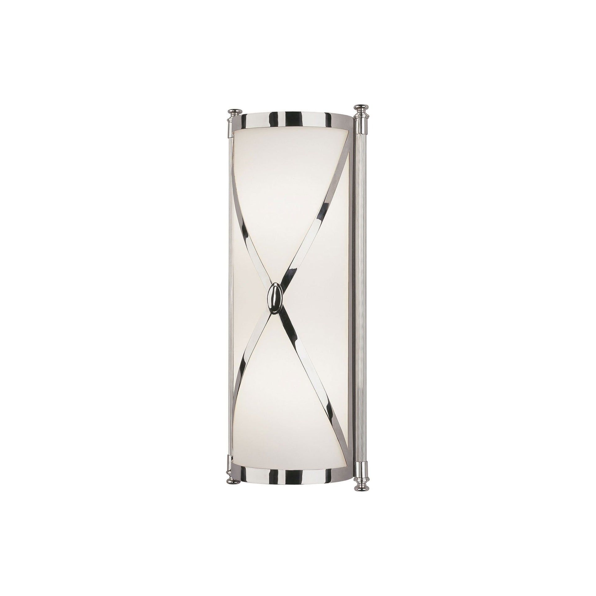 Chase Polished Nickel and Frosted Glass Elegant Wall Sconce