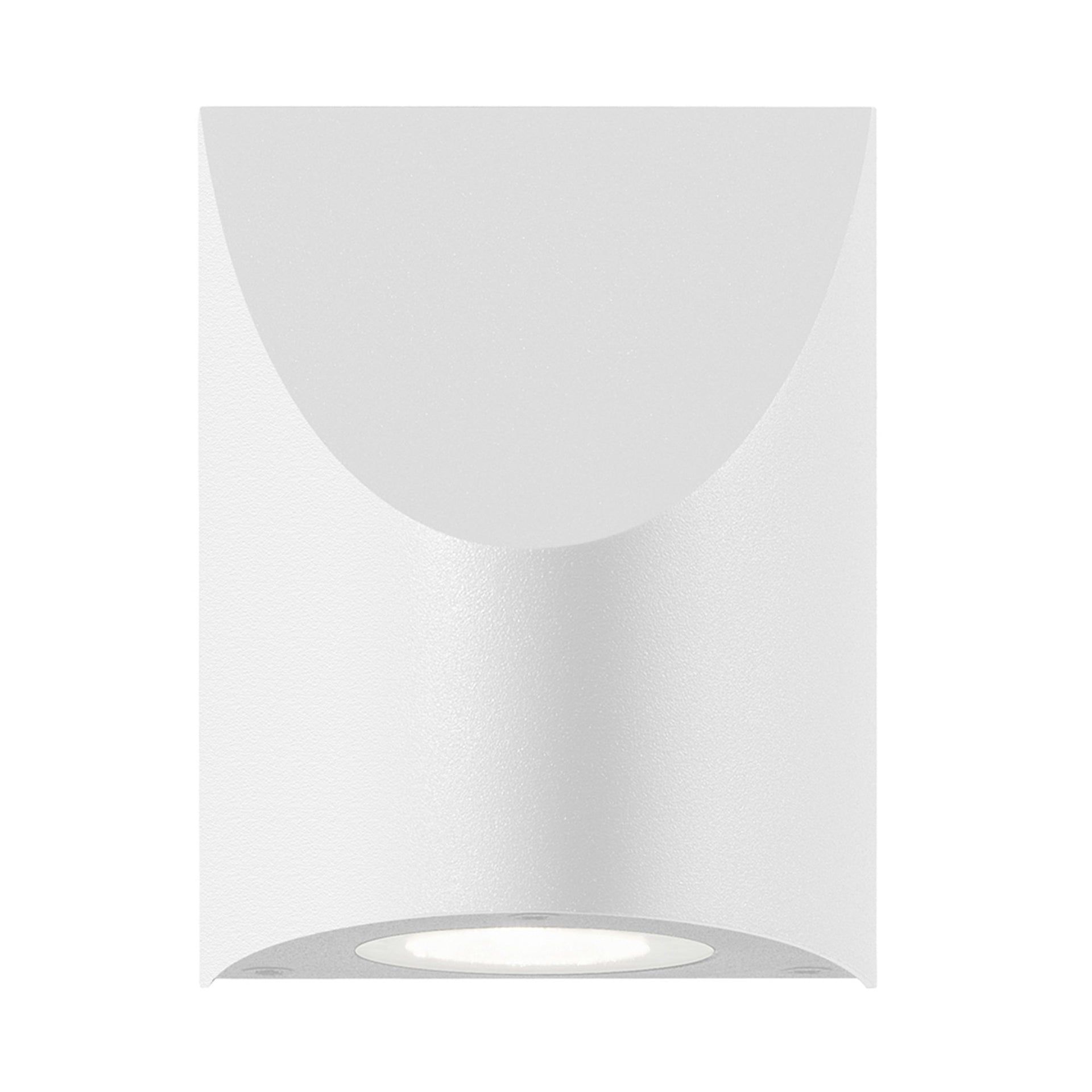 Shear Small LED Outdoor Wall Light in Textured White and Bronze