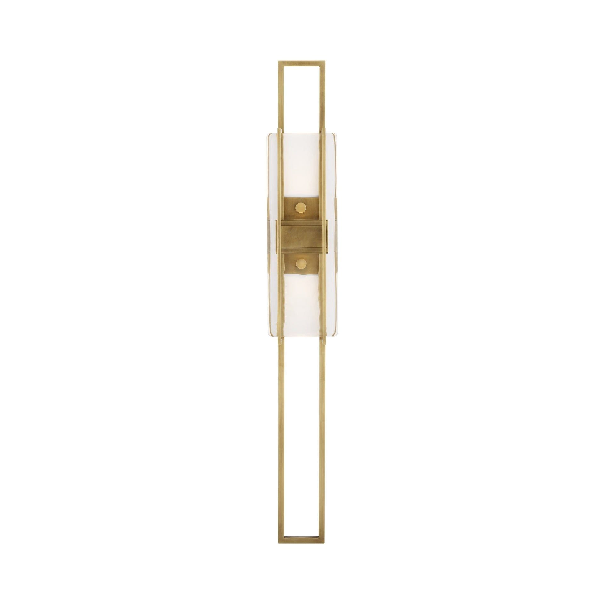 Duelle Large Dimmable LED Wall Sconce in Natural Brass