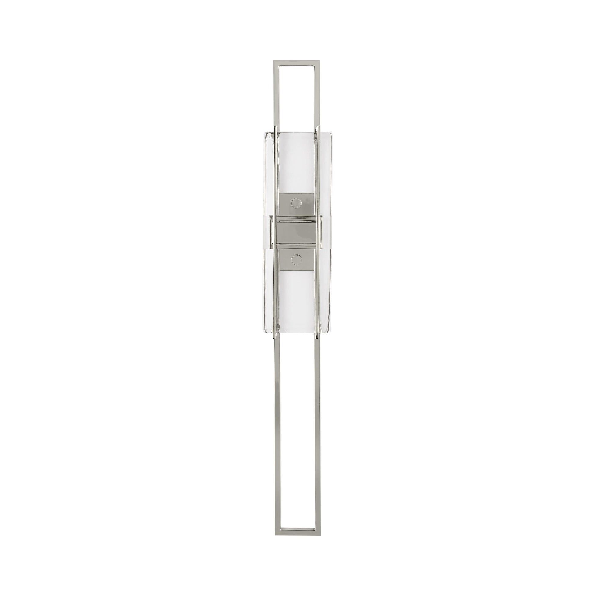 Duelle Polished Nickel LED Wall Sconce with Pressed Glass Shade