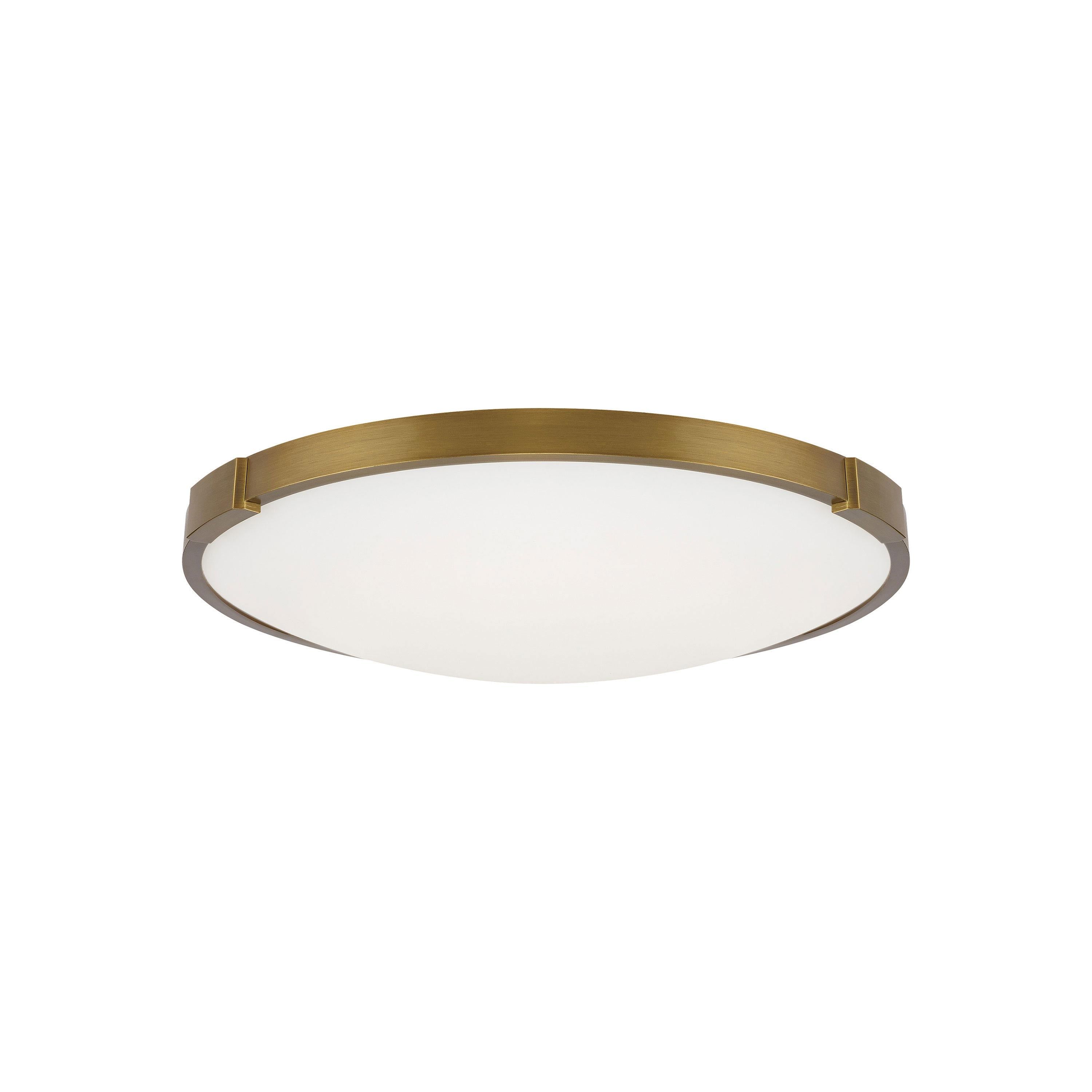Sleek Satin Nickel 13" LED Ceiling Light with Frosted Glass Diffuser