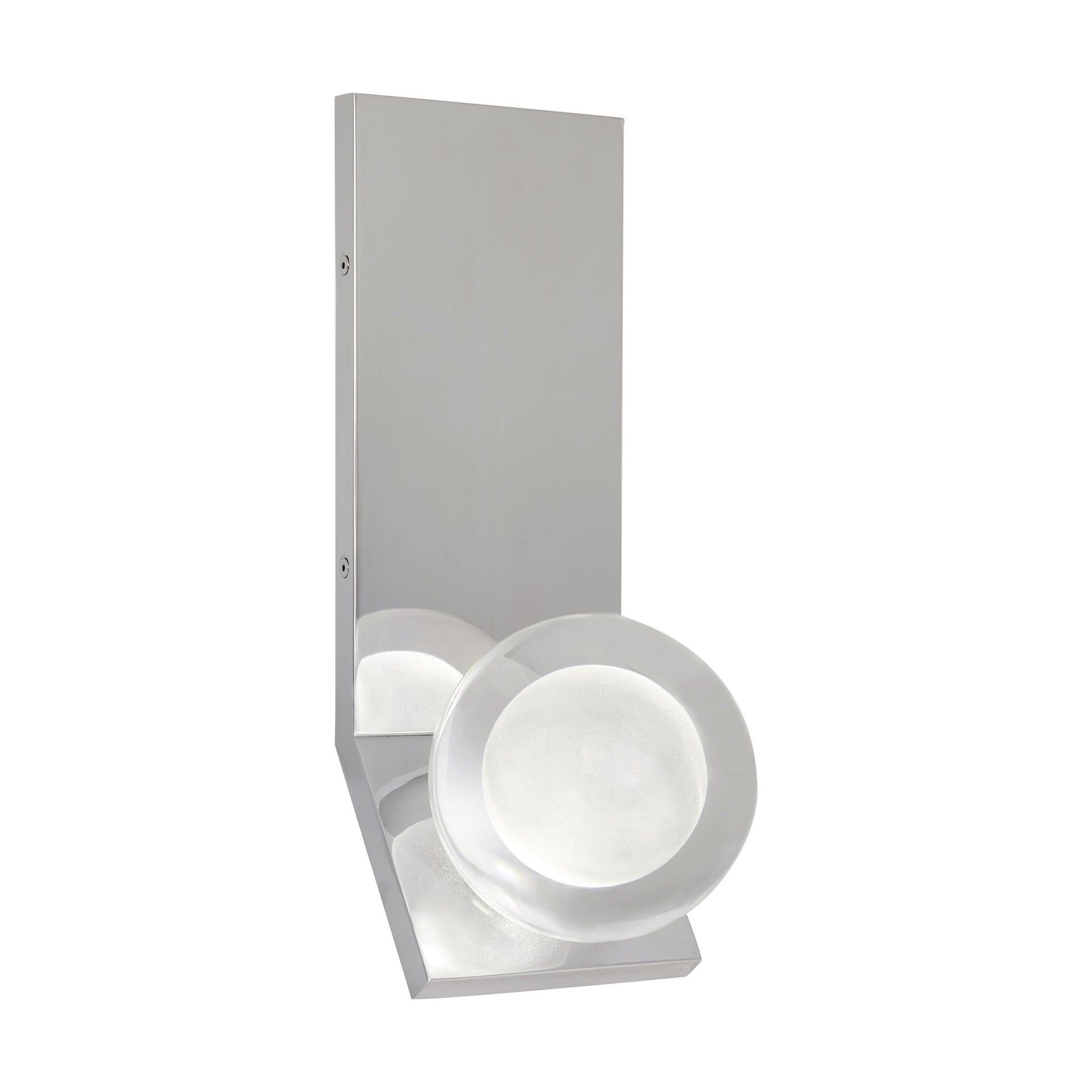 Mina Polished Nickel Dimmable LED Wall Sconce with Pure Optic Crystal