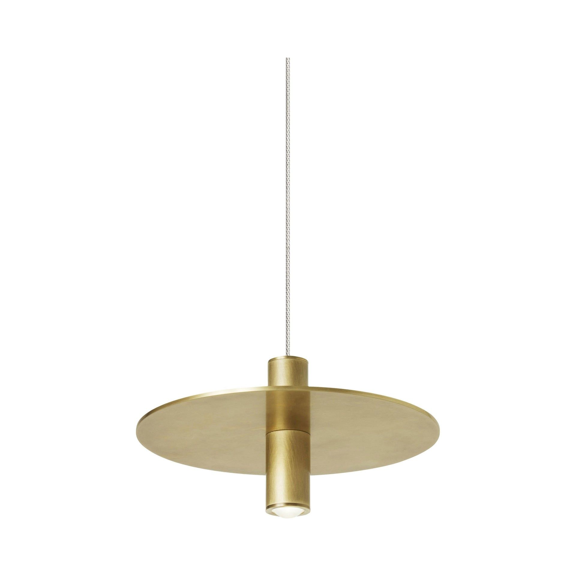 Mini Ponte 8" LED Monorail Pendant in Natural Brass