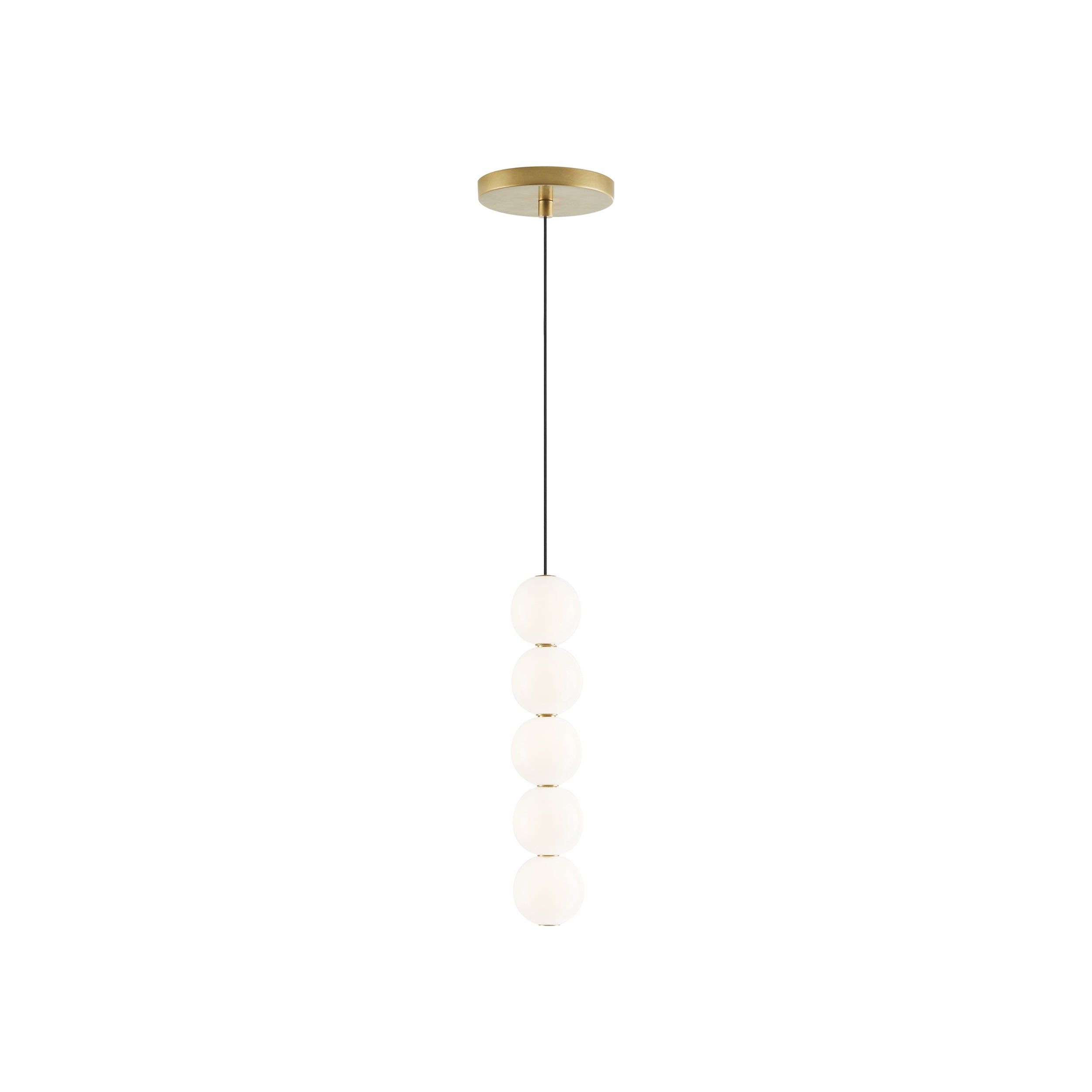Eclipse Modern Brass Globe LED Pendant Light for Indoor/Outdoor