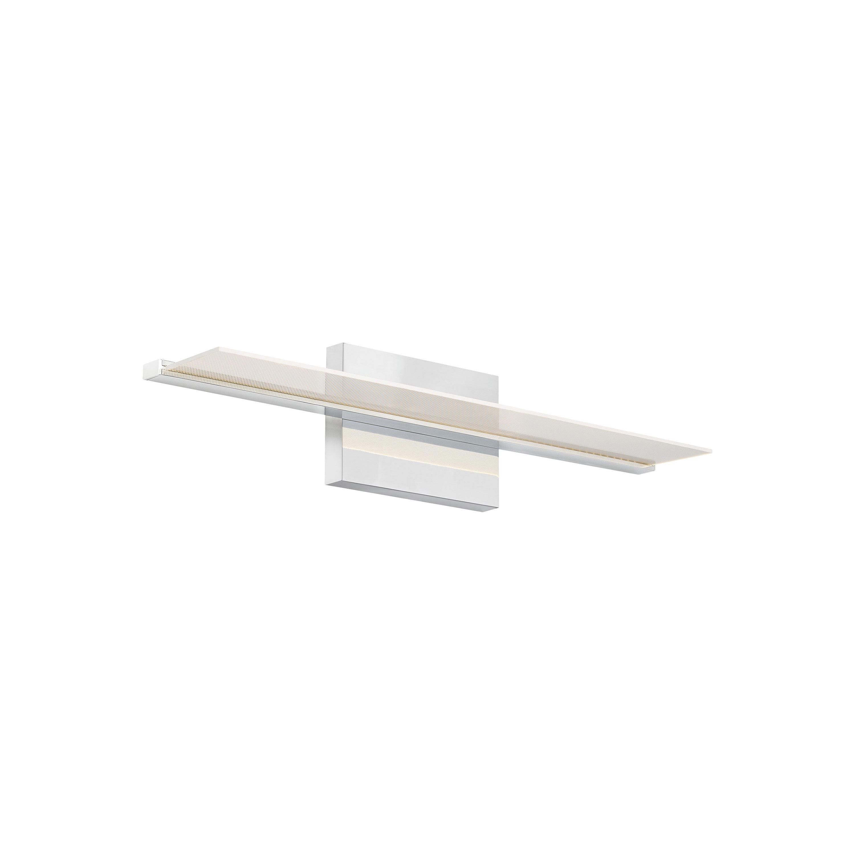 Sleek Chrome LED Vanity Light Bar with Frosted Acrylic Shade - Dimmable