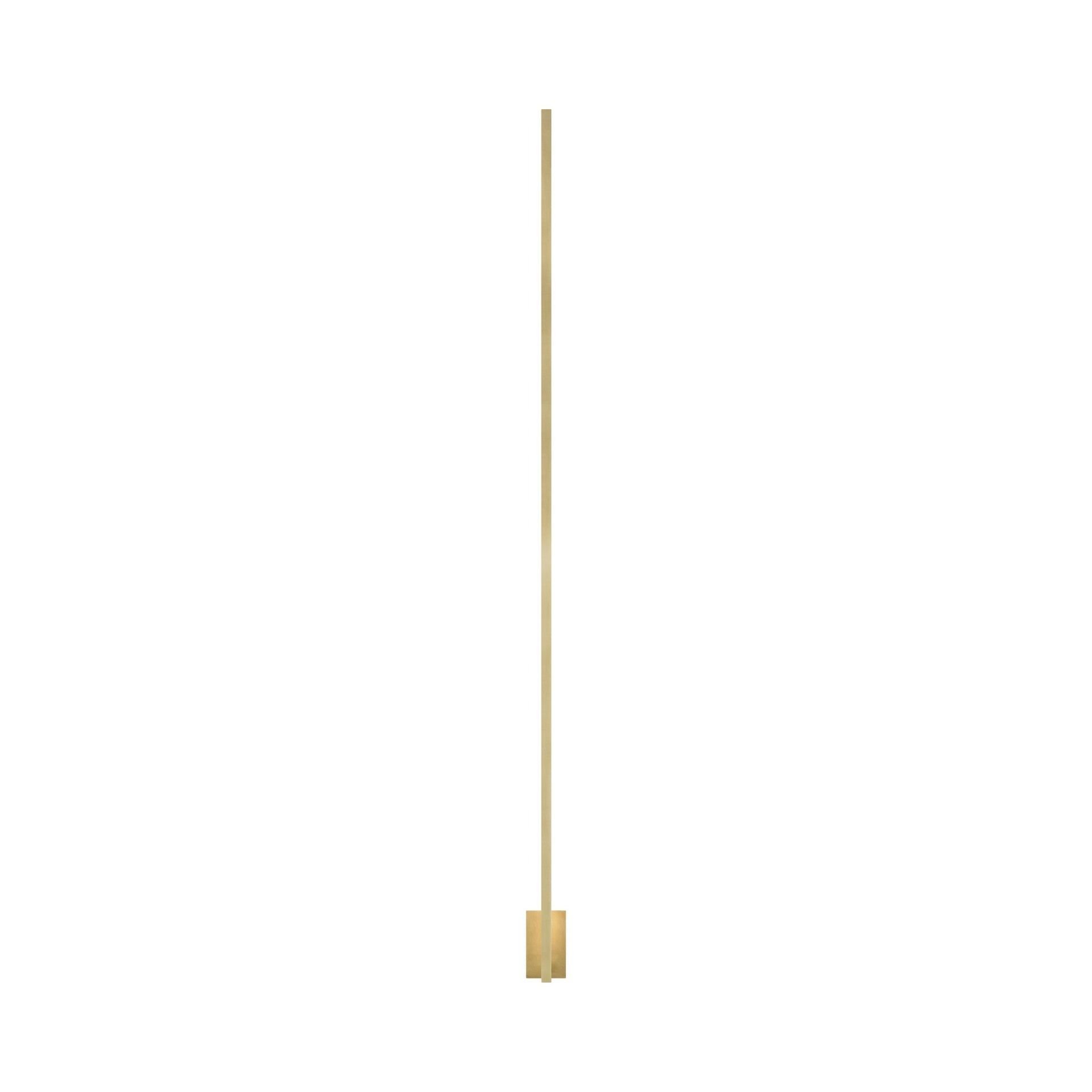 Sleek Natural Brass Dimmable LED Sconce 64.1" High