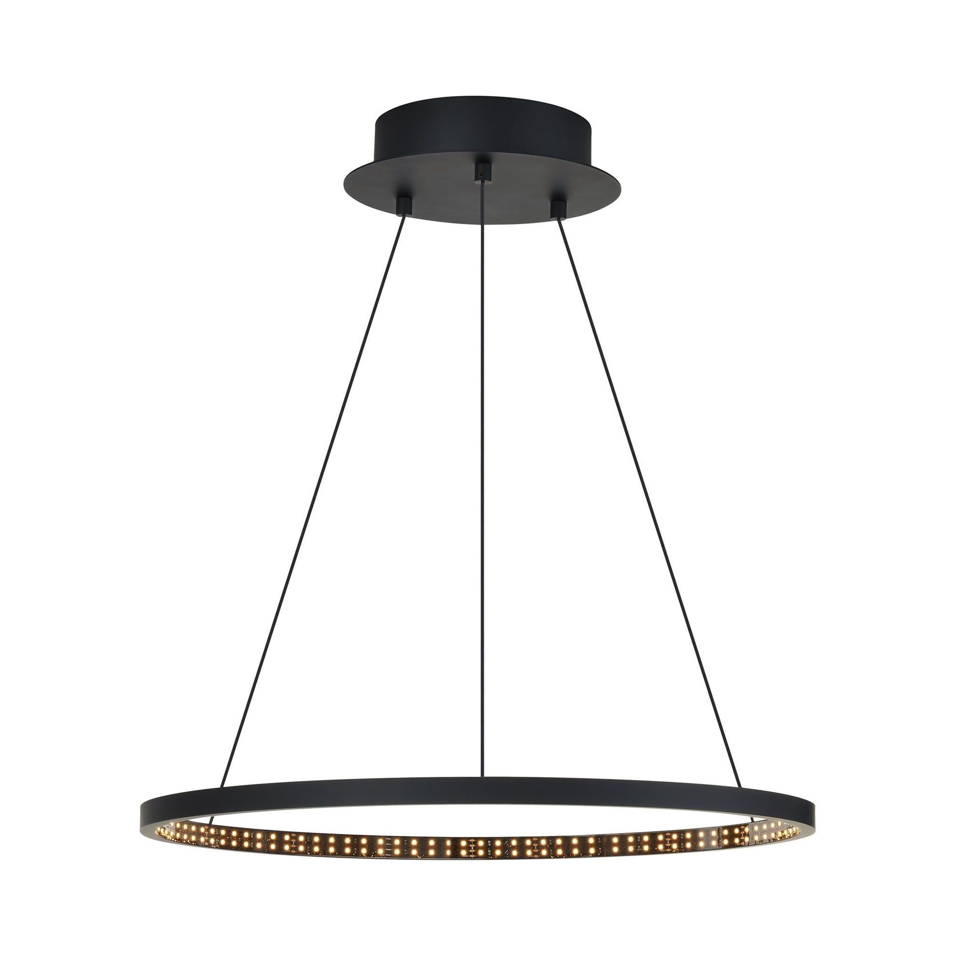 Nightshade Black Modern LED Chandelier with Integrated Light