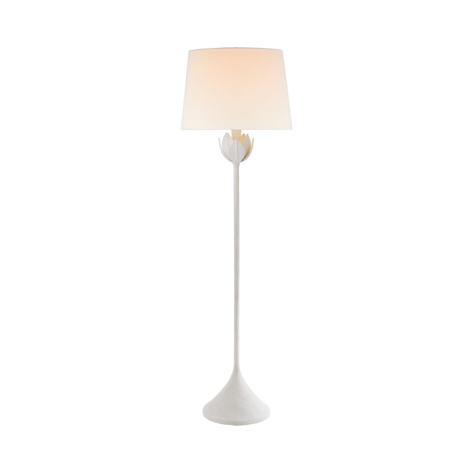 Alberto Edison-Style Adjustable 60" Outdoor Floor Lamp in Plaster White