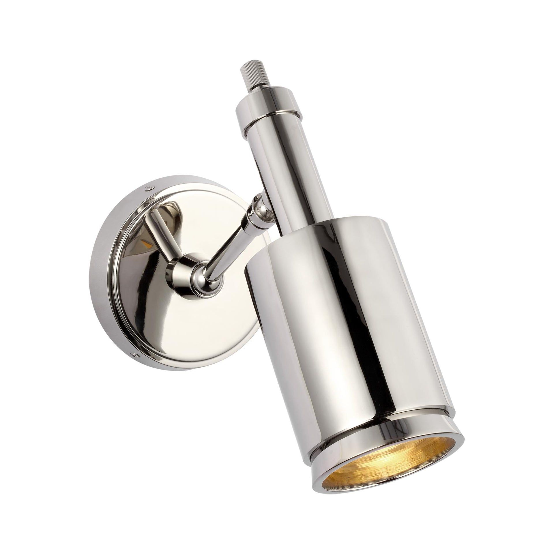 Polished Nickel Adjustable Cylinder Wall Sconce