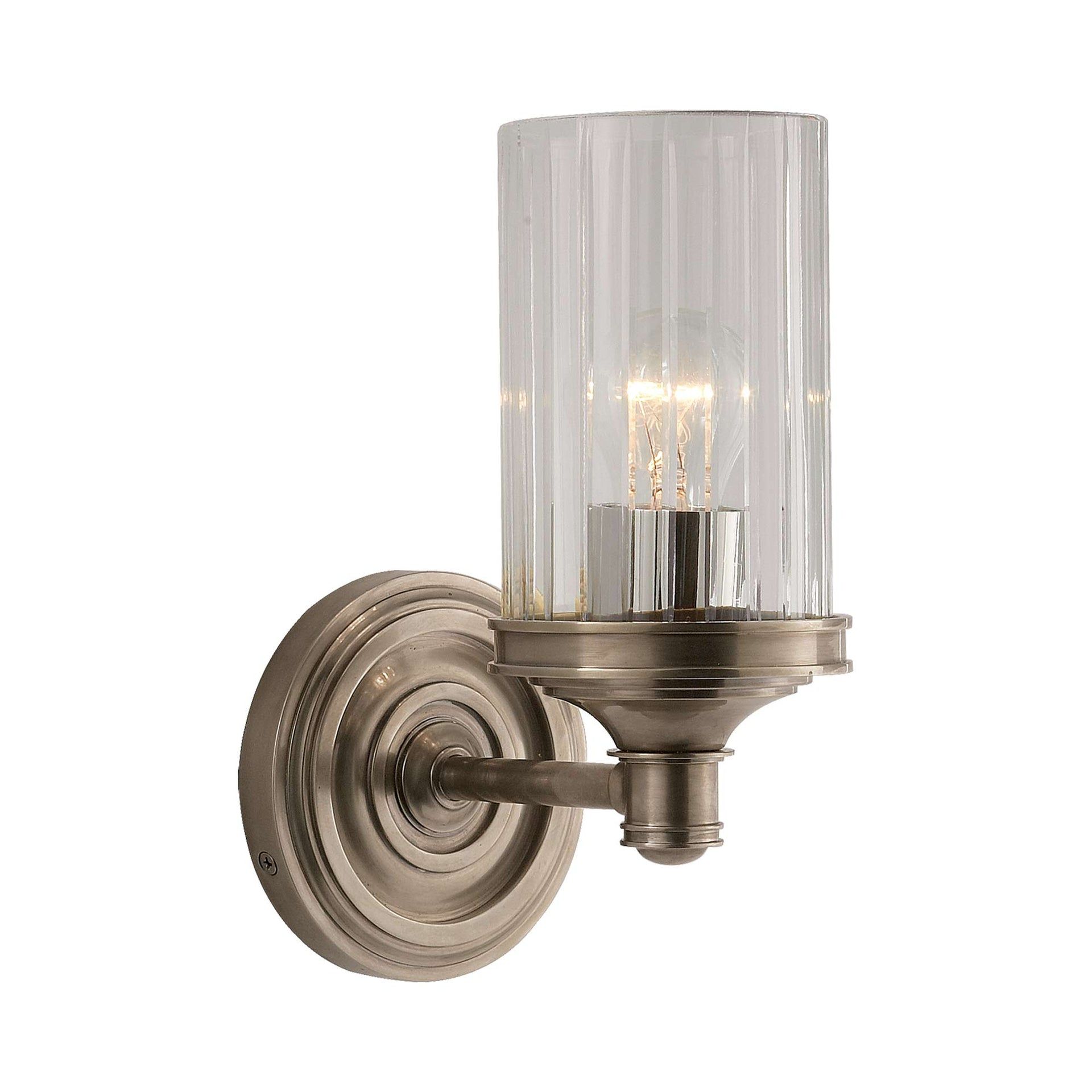 Sleek Prismatic Nickel 9.25" Dimmable Wall Sconce