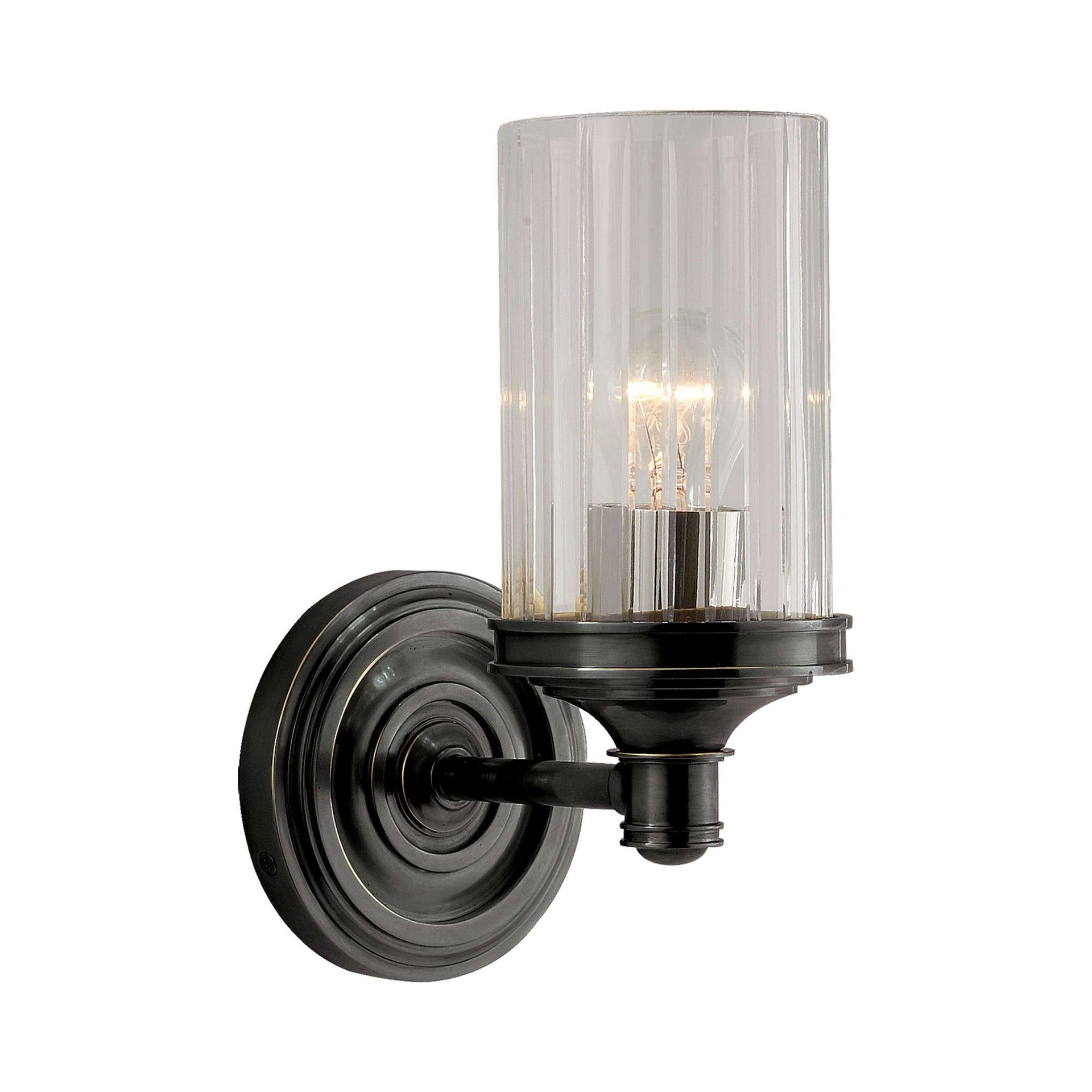 Ava Sleek Prismatic Bronze 9.25" Dimmable Wall Sconce