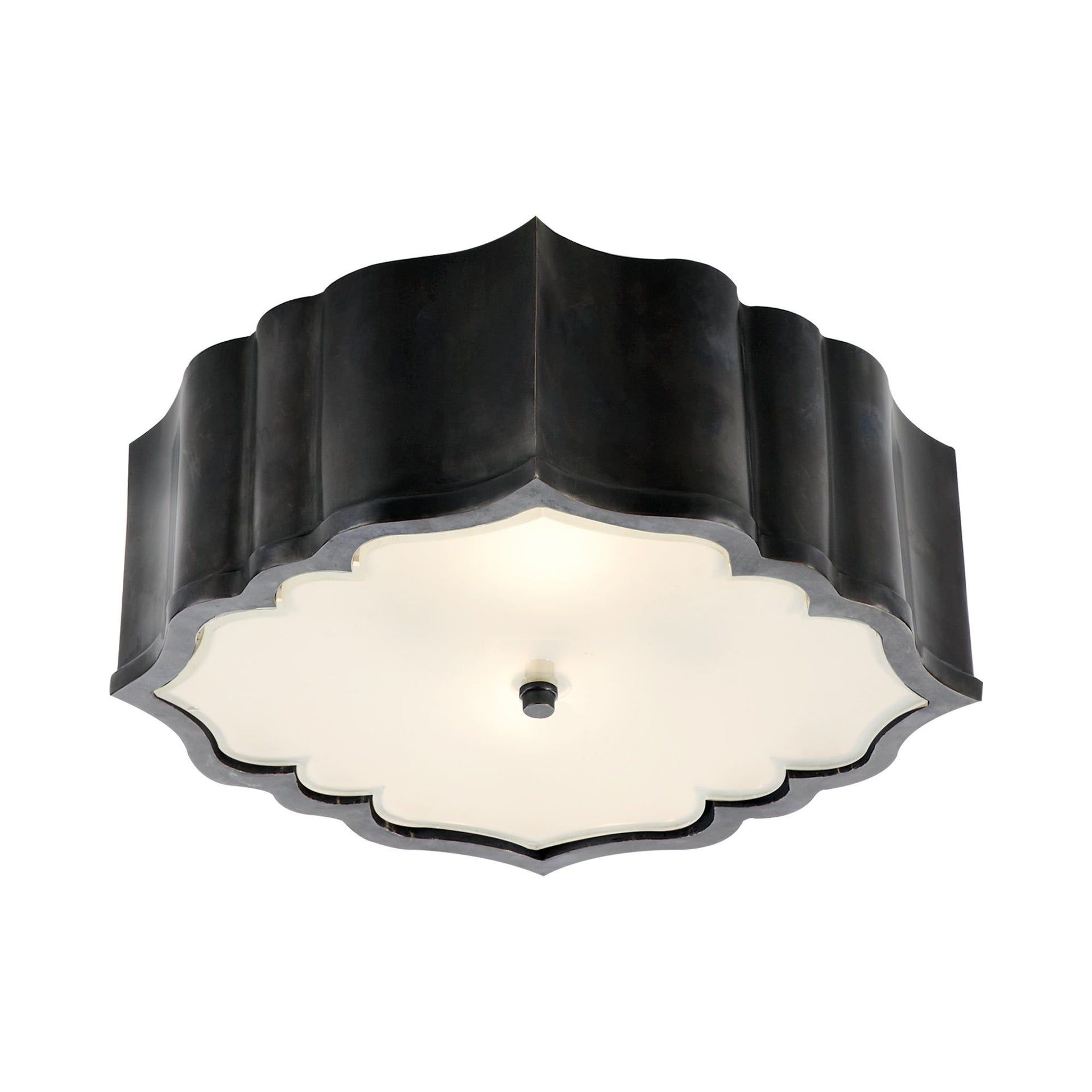 Balthazar Gun Metal Geometric 3-Light Flush Mount