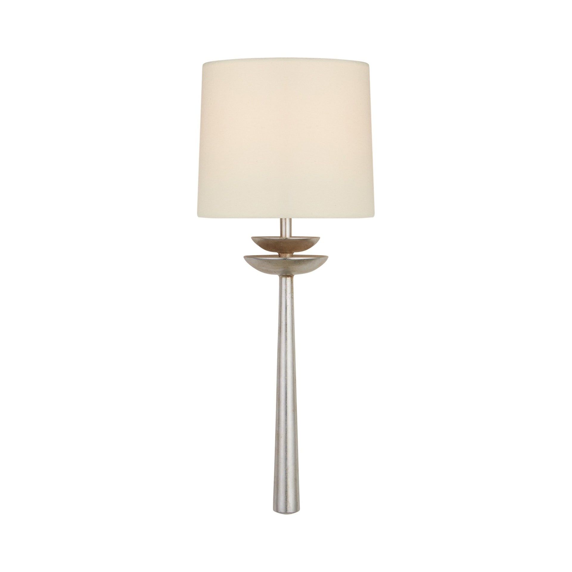 Silver and White Dimmable Direct Wired Electric Sconce