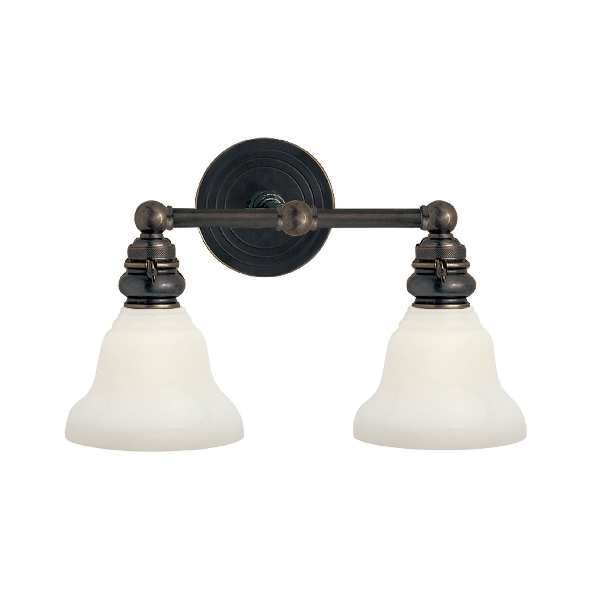Boston Elegance 9" Bronze and Black Vanity Sconce, Dimmable