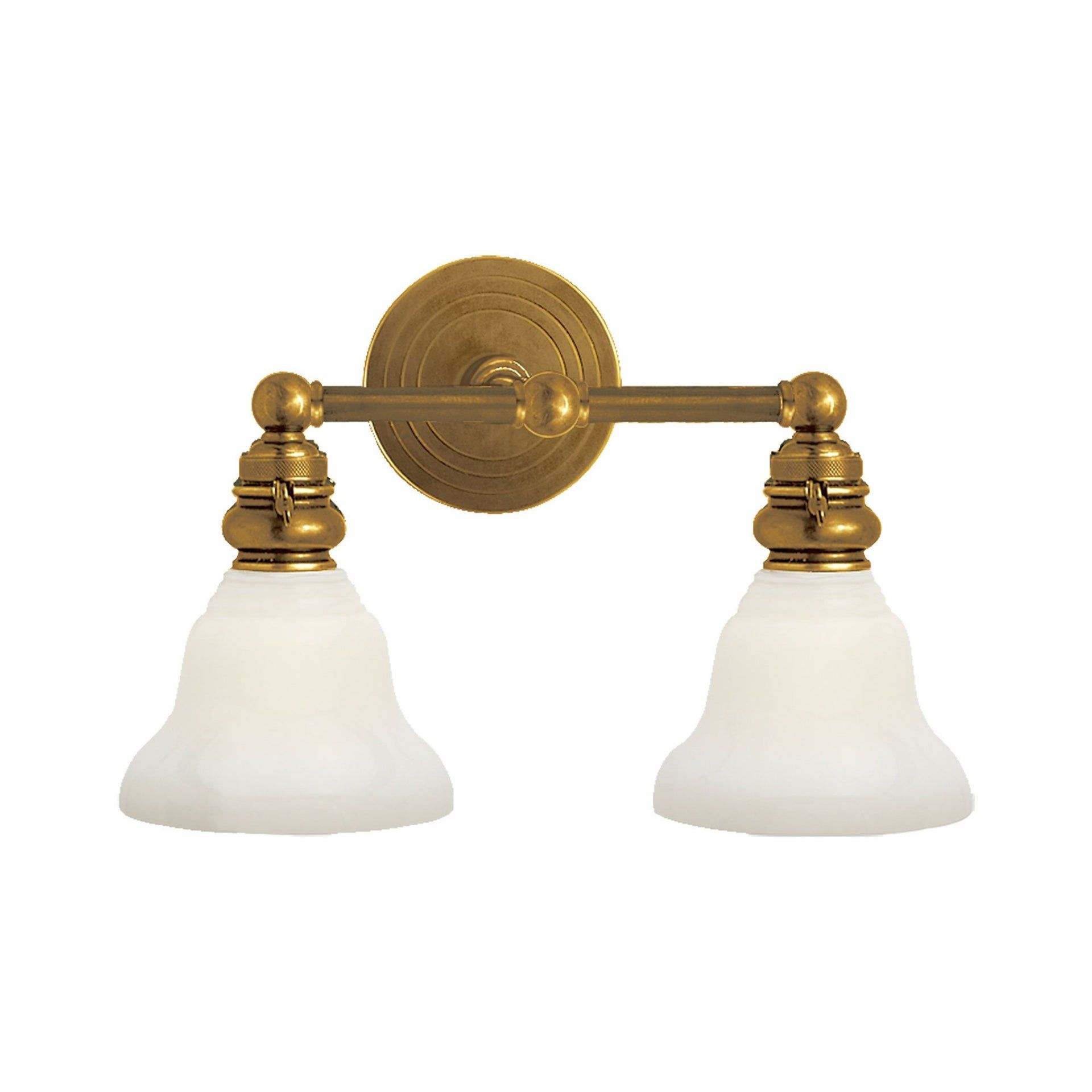 Antique Brass and Bronze Double Vanity Sconce