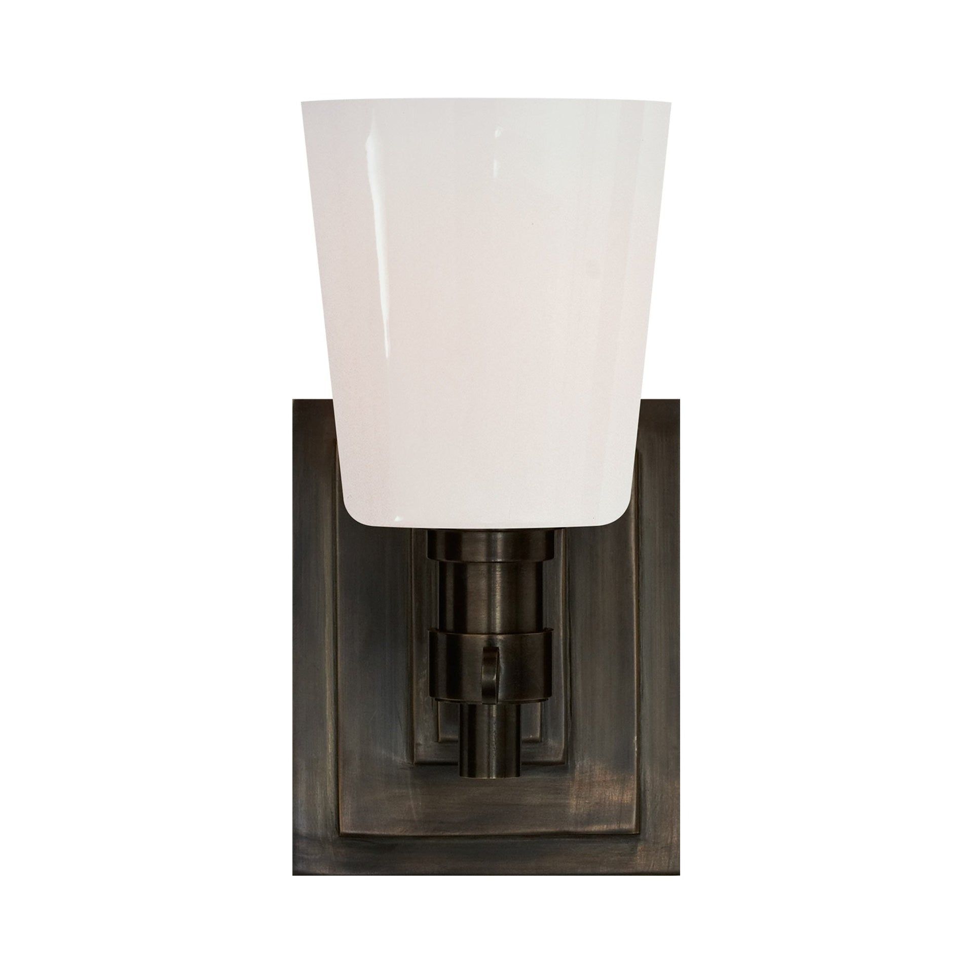 Bryant Modern 8" Outdoor Bronze & Black Direct Wired Bath Sconce