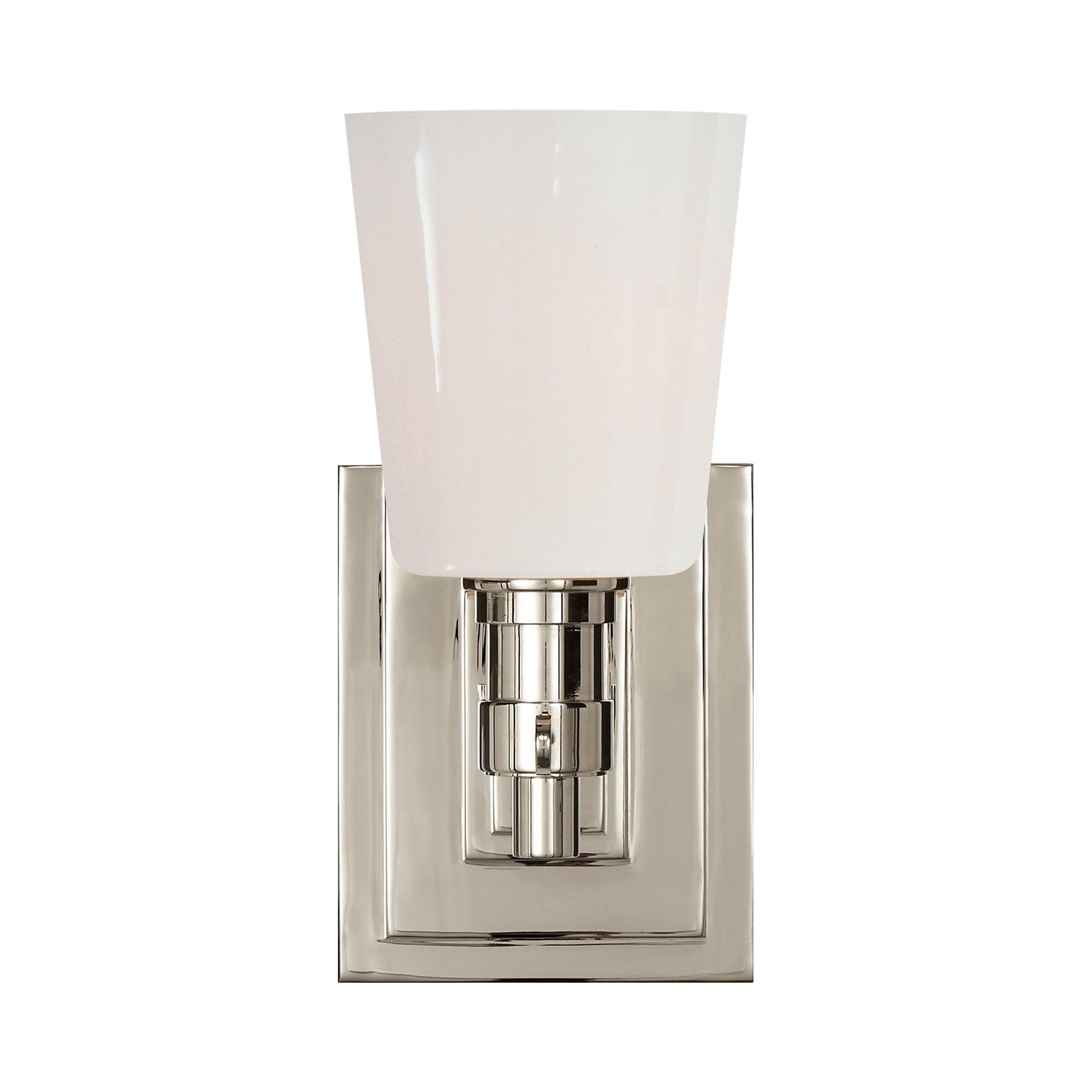 Tiered Bryant 8" Polished Nickel Outdoor Bath Sconce