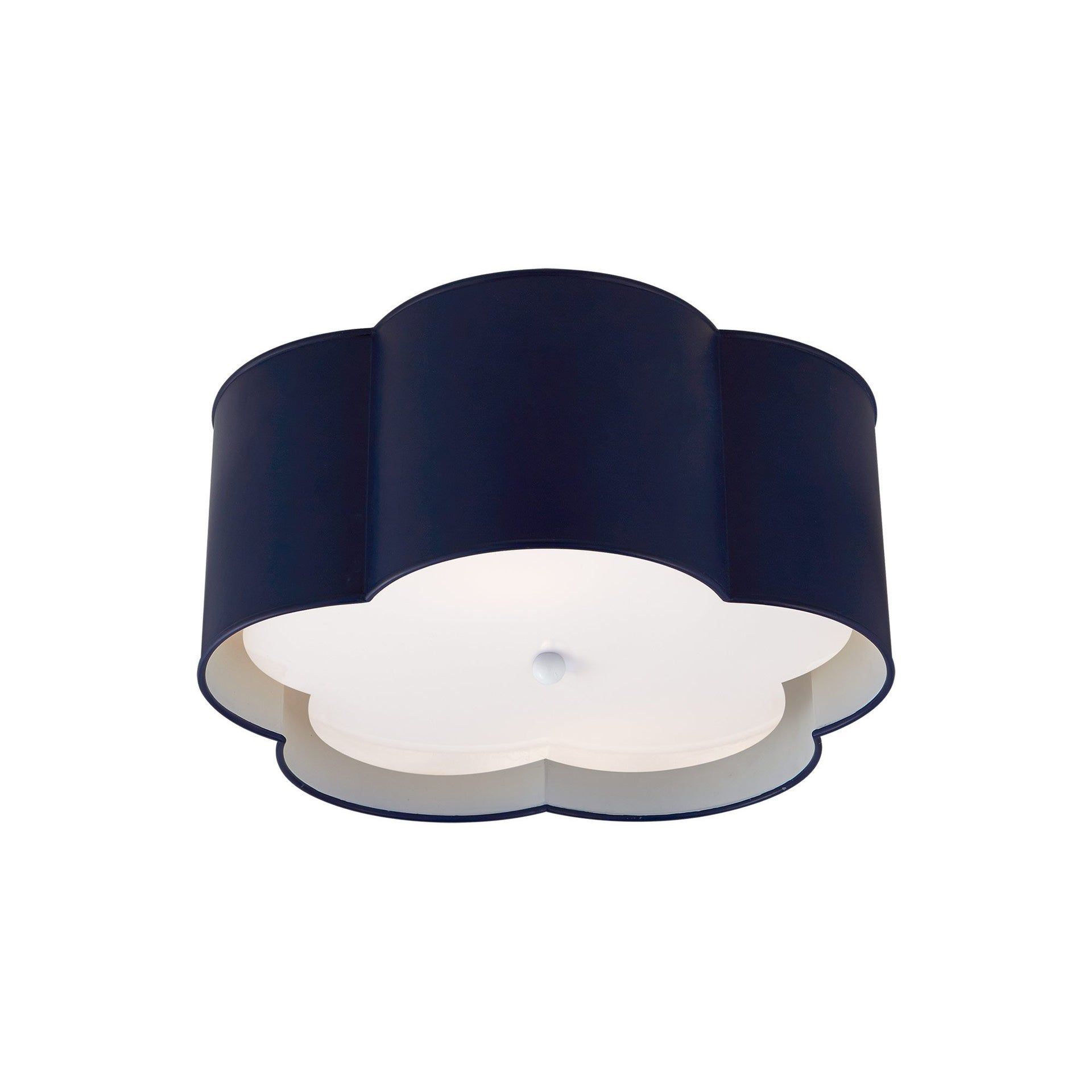 Bryce French Navy and White 2-Light Indoor/Outdoor Flush Mount